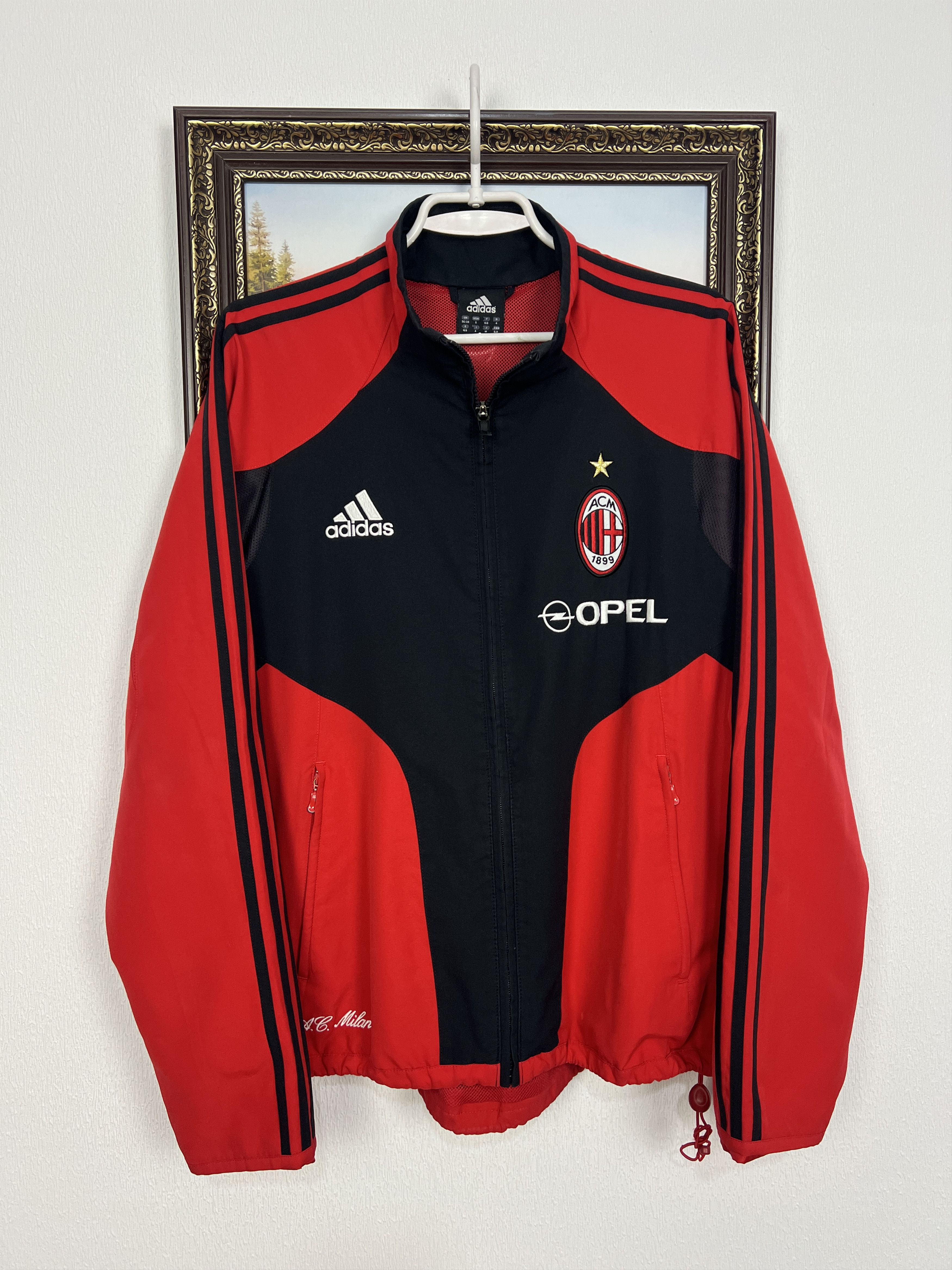 Adidas Vintage AC Milan Football Jacket Soccer Track Top Rare Size US S / EU 44-46 / 1 - 1 Thumbnail