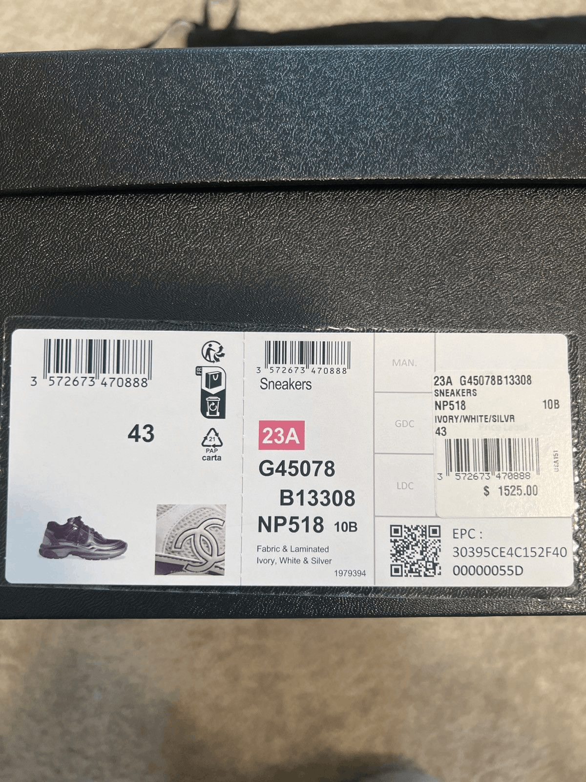 Chanel Chanel Sneaker IvoryWhiteSilver Size US 10 / EU 43 - 5 Thumbnail