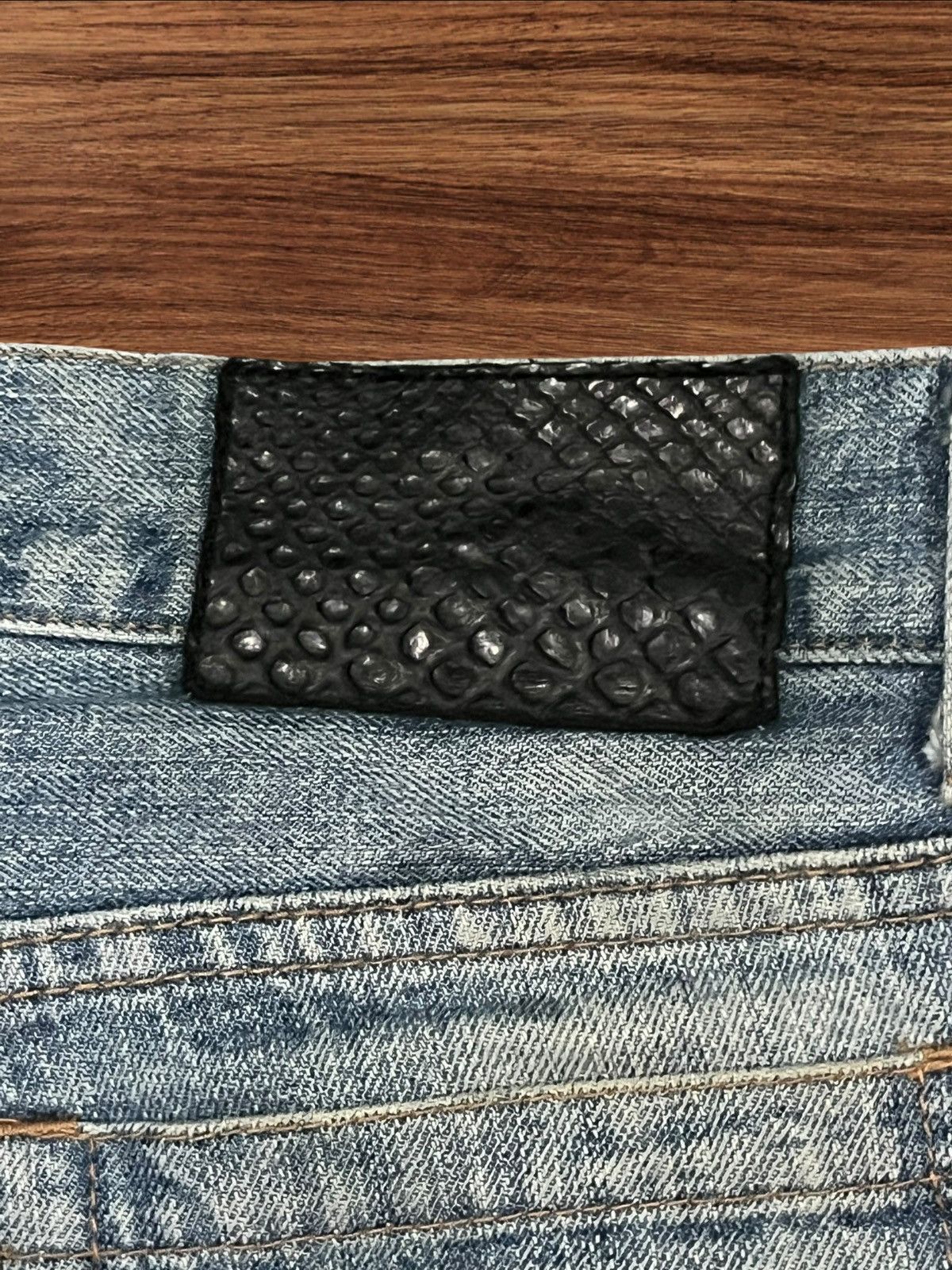 5351 POUR LES HOMMES ⚡️Flare⚡️5351 Pour Les Hommes Distressed Clawmark Flare Jeans Size US 34 / EU 50 - 13 Thumbnail