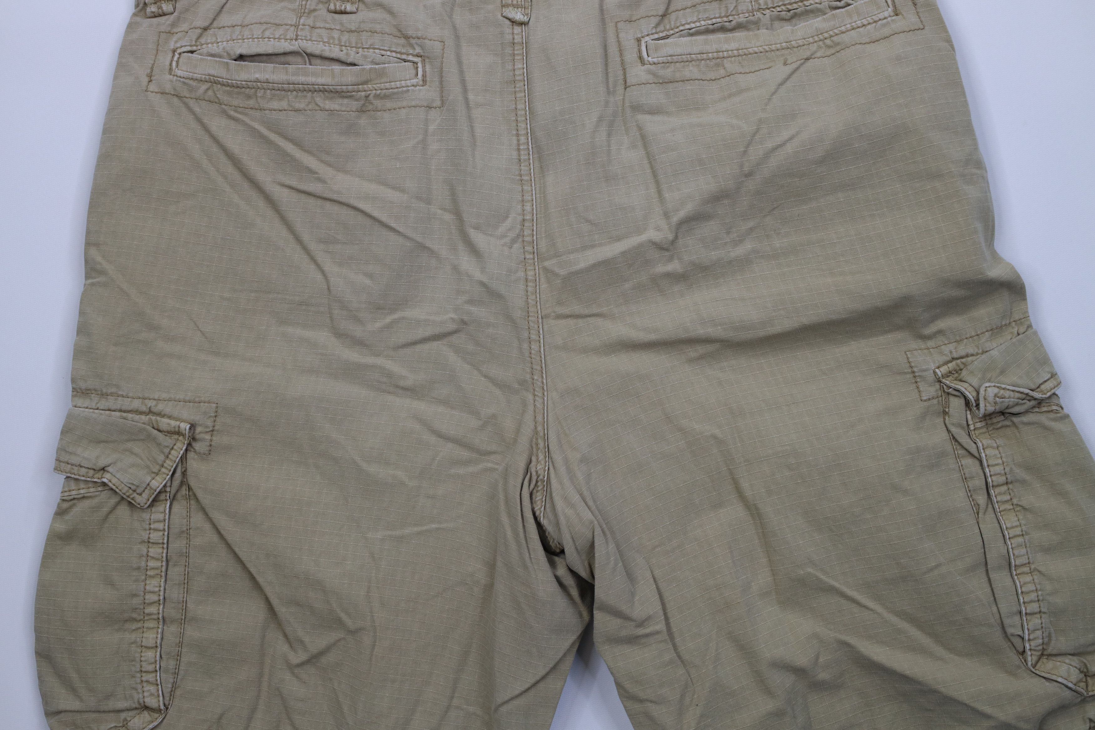 American Eagle Outfitters Vintage Y2K American Eagle Ripstop Cargo Shorts Beige Brown Size US 38 / EU 54 - 11 Thumbnail