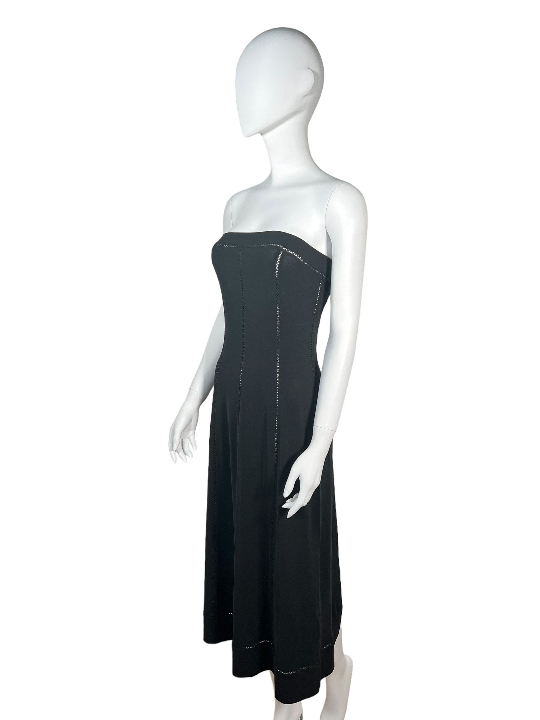 plein sud Plein Sud by Fayçal Amor 1994 Picot Black Bustier Dress Size M / US 6-8 / IT 42-44 - 2 Thumbnail