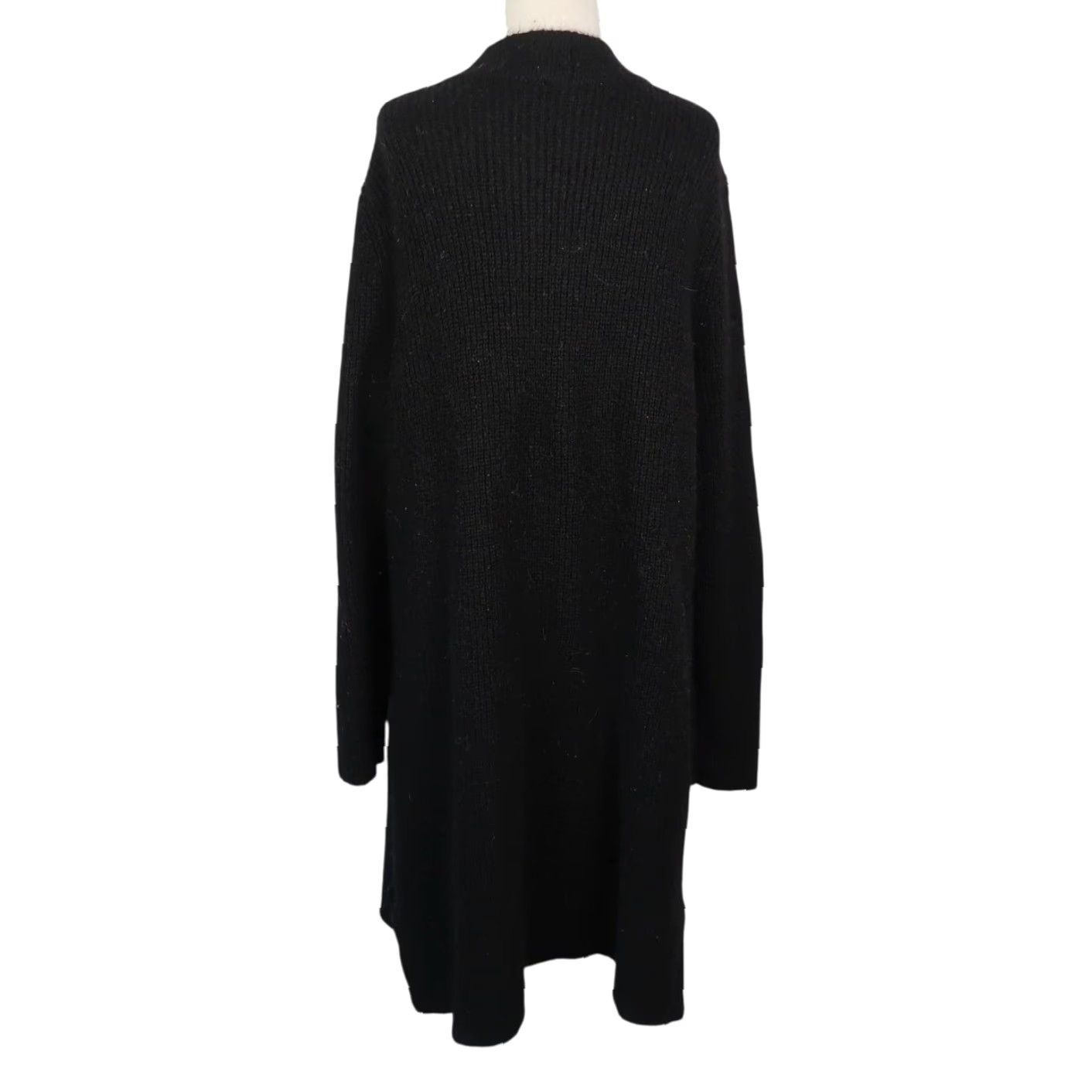 Vintage VINTAGE Linea Black Knit Mid Length Slouchy Duster Cardigan XL Womens Sweater Size XL / US 12-14 / IT 48-50 - 4 Thumbnail