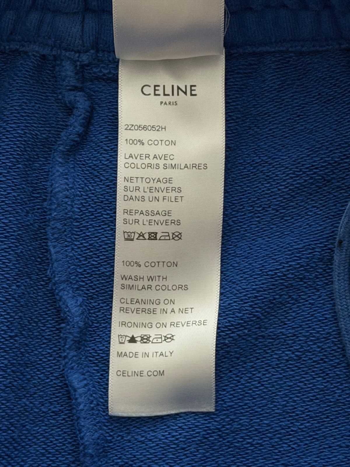 Celine Celine Blue Classic Logo Sweatpants Size US 32 / EU 48 - 8 Thumbnail