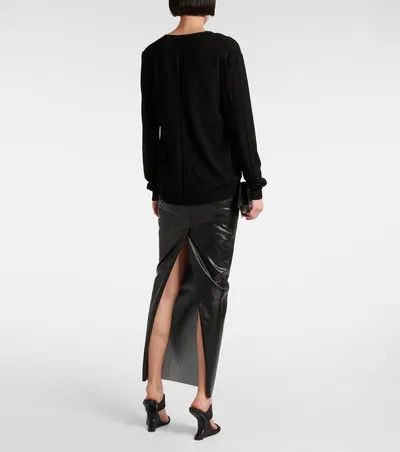 Rick Owens o1y0126 Wool Sweater in Black Size S / US 4 / IT 40 - 4 Thumbnail