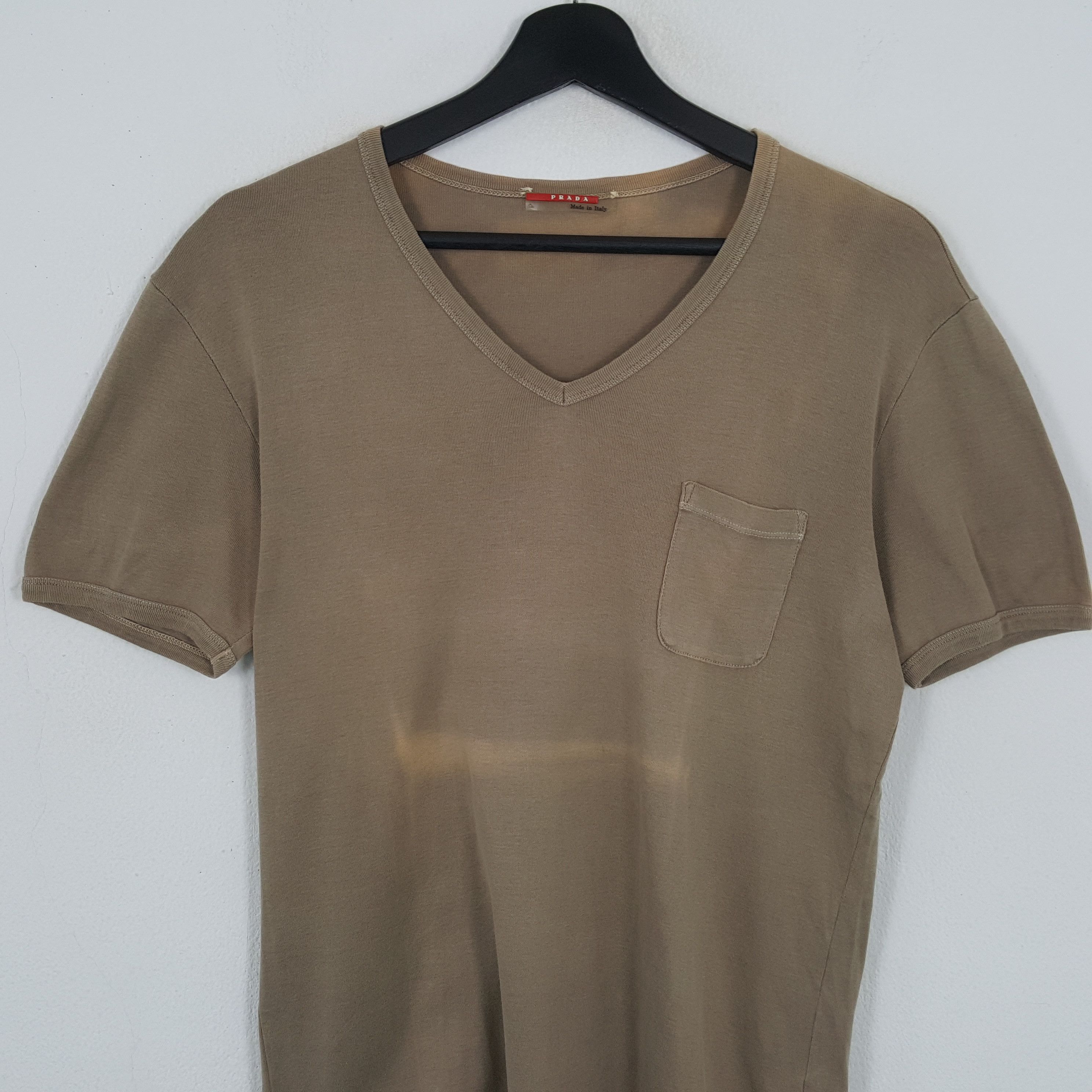 Prada × Vintage PRADA Italian Brand Pocket Design Tshirt Size S / US 4 / IT 40 - 2 Thumbnail