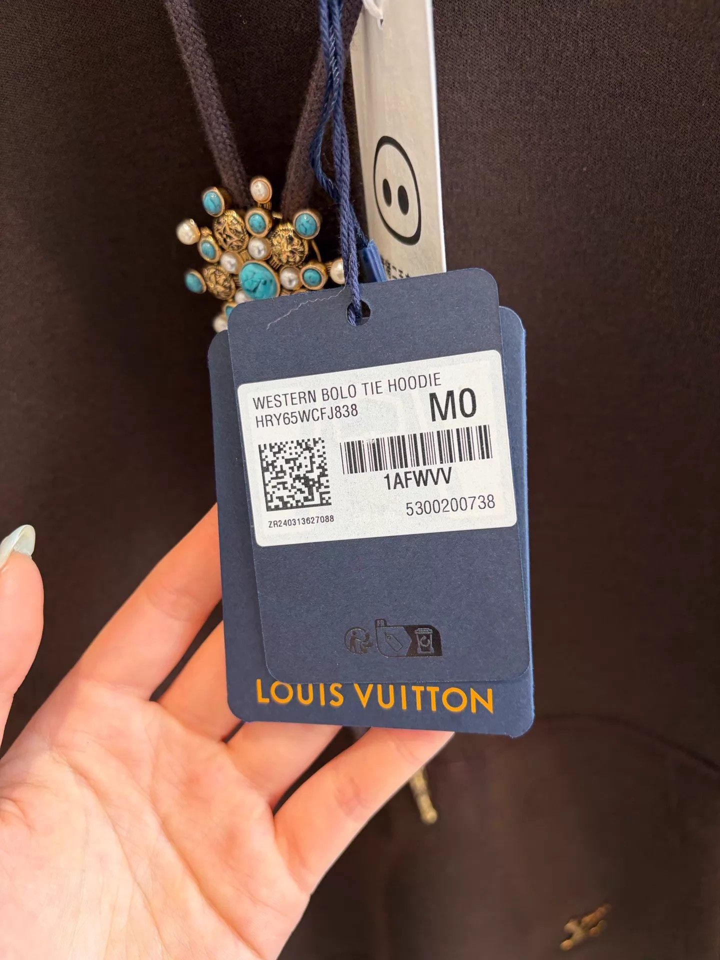 Louis Vuitton LV 24 Carat dark brown turquoise hoodie M new w/tags Size US M / EU 48-50 / 2 - 6 Thumbnail