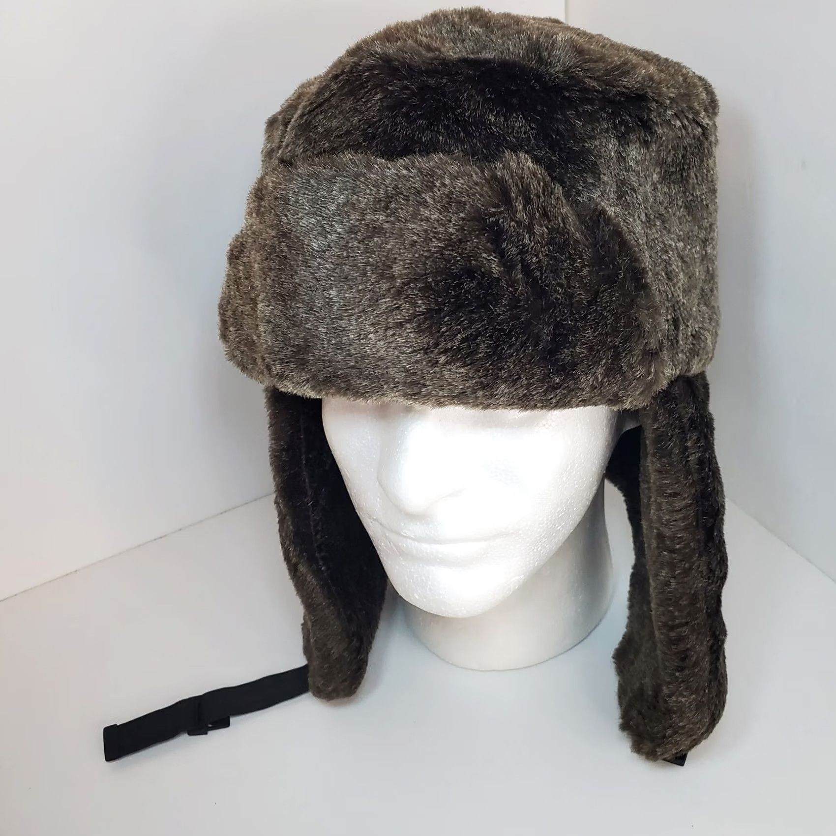 Vintage Glaciers Edge Trapper Cap Hat Sz L/XL Brown Faux Fur Winter Snow Cold Weather Size ONE SIZE - 2 Thumbnail