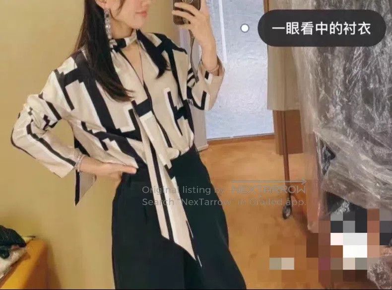 Hermes Hermes Ribbon Long Sleeve Shirt Size XXS / US 00 / IT 34 - 9 Thumbnail
