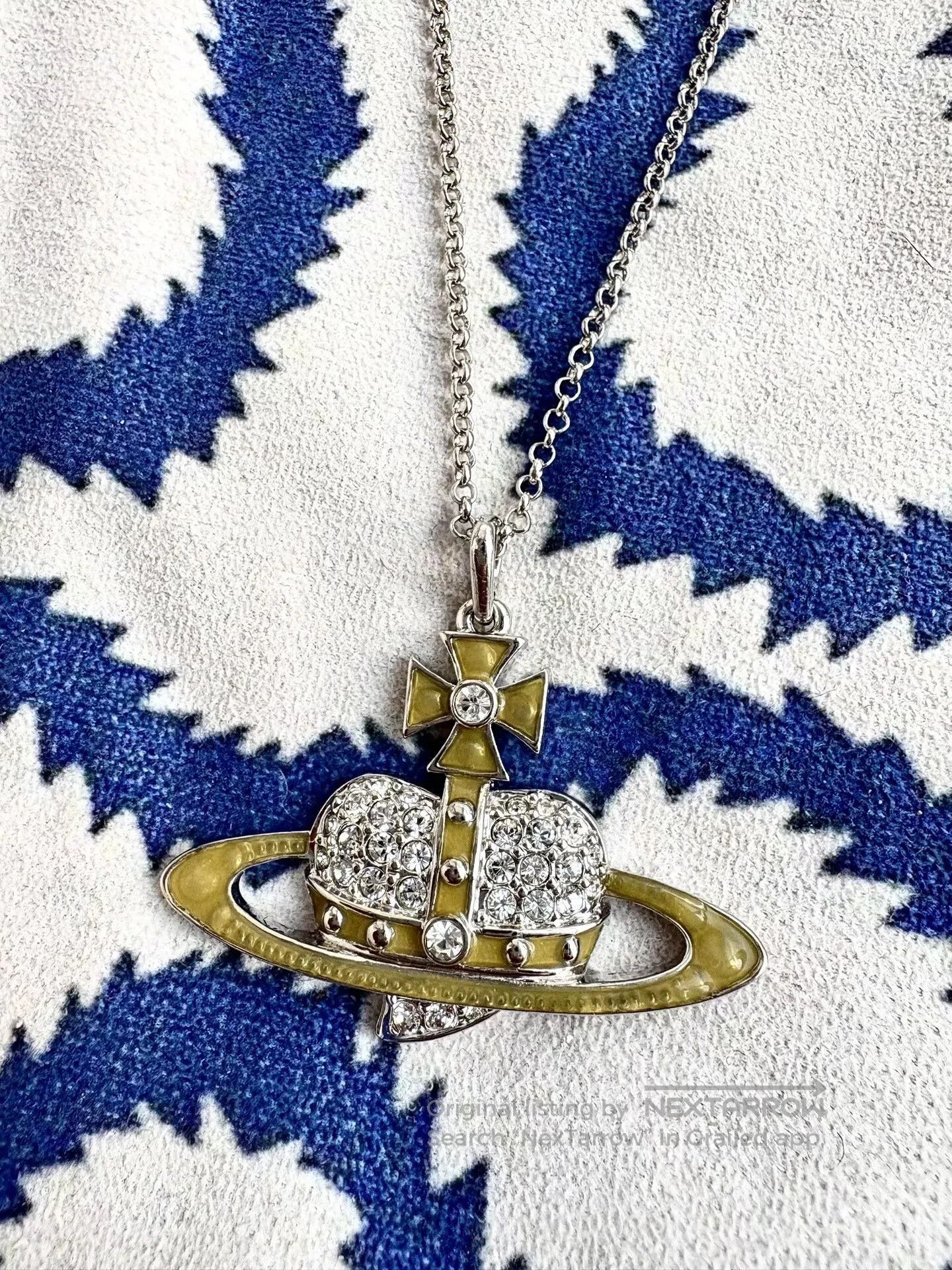 Vivienne Westwood Vivienne Westwood Enamel Saturn Heart Necklace. Size ONE SIZE - 1 Thumbnail
