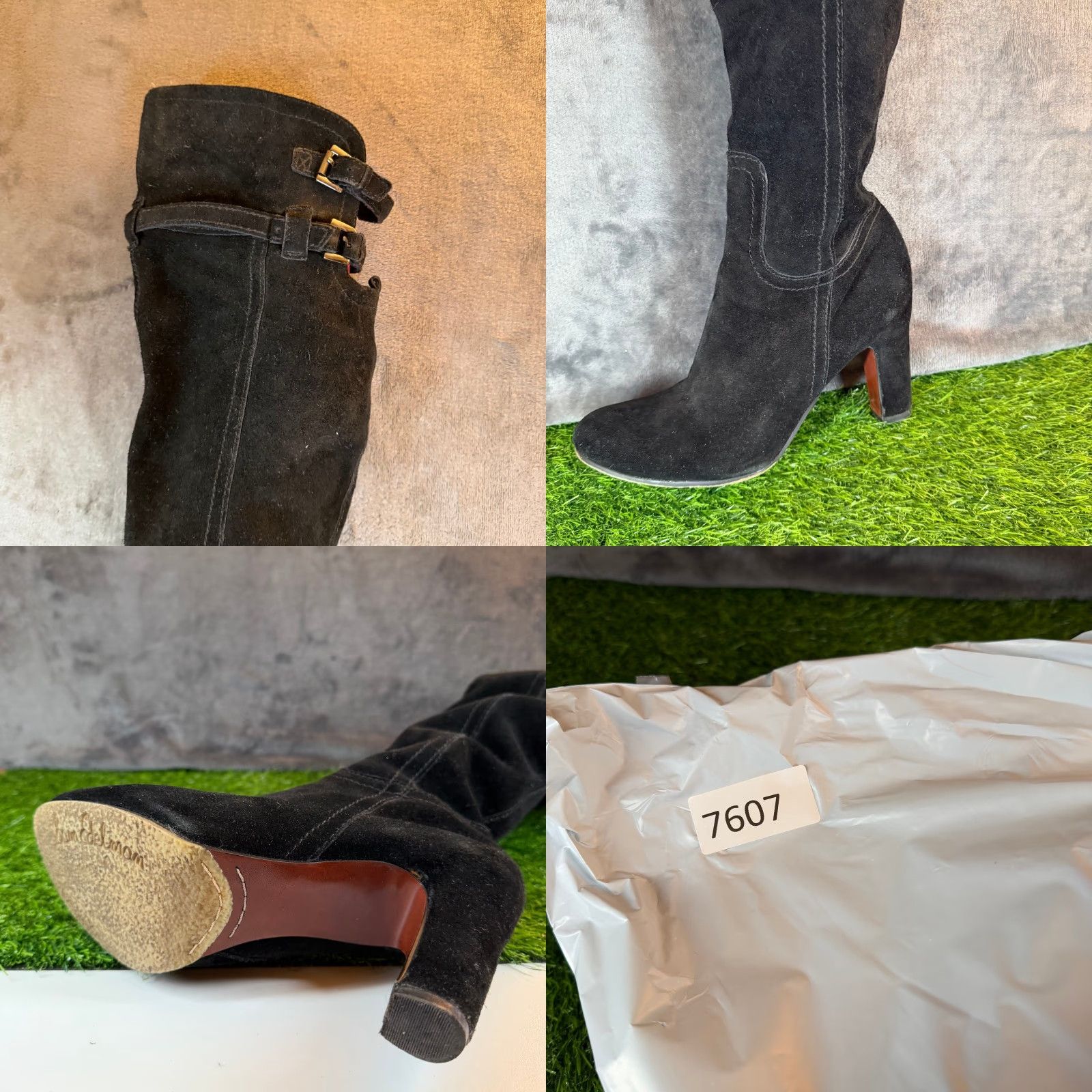 Sam Edelman Sam Edelman Black Suede Knee High Boots Block Heel Side Zip Buckle Womens 9.5 M Size US 10 / IT 40 - 9 Thumbnail