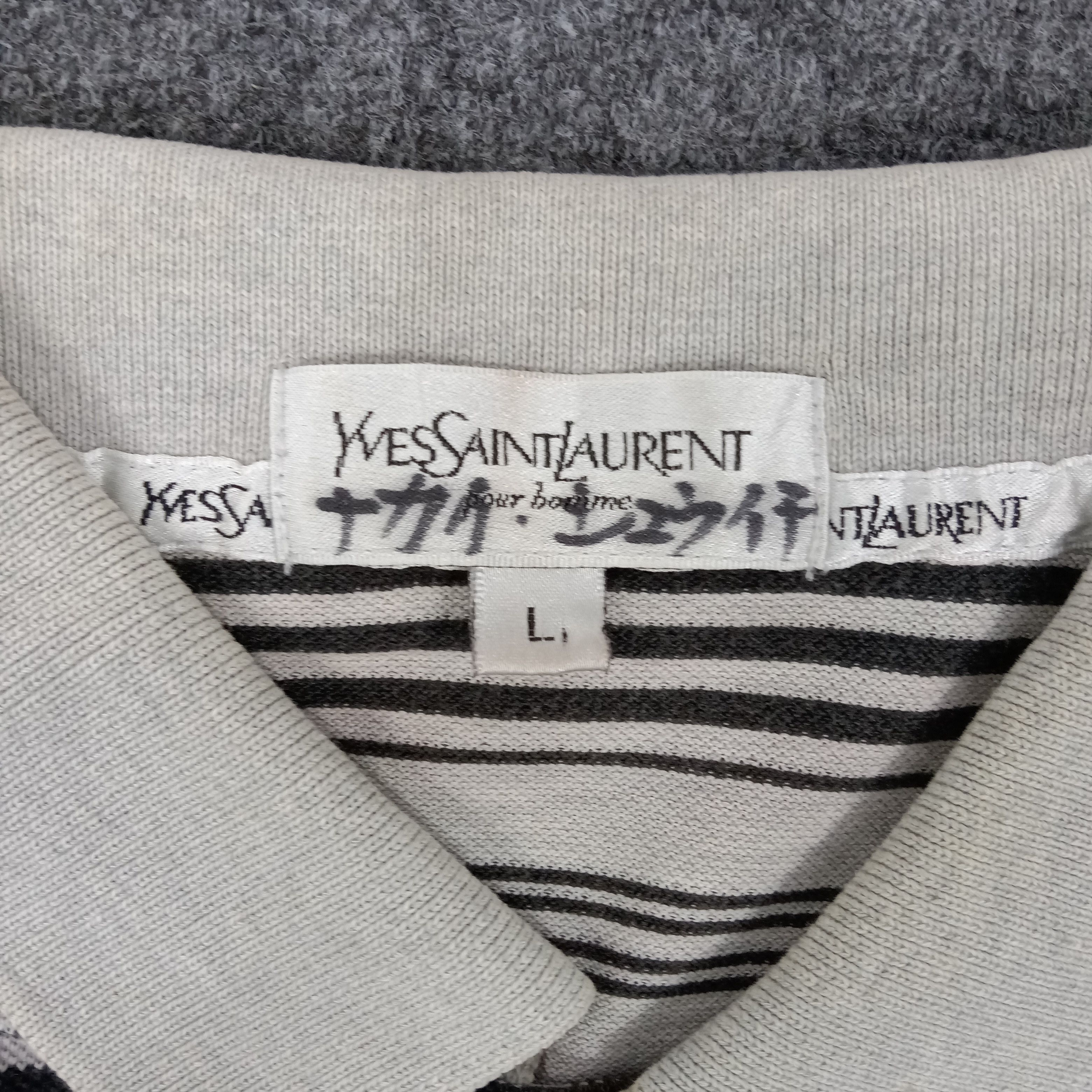 Vintage × Yves Saint Laurent Yves Saint Laurent Italian Brand Stripe Polo Shirt Size US M / EU 48-50 / 2 - 3 Thumbnail