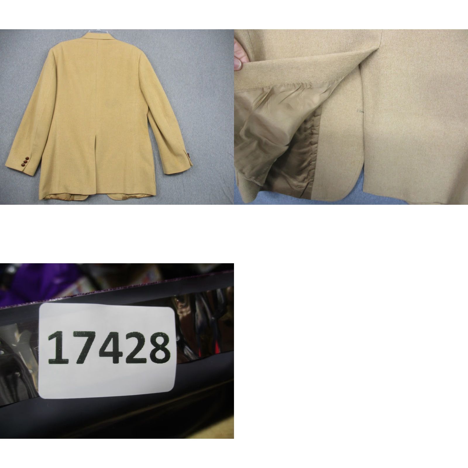 Camel VINTAGE Mark Shale Sport Coat Jacket Two-Button 2 Piece Mens 42R Camel Hair Tan Beige Notch Lapel Made USA Size US S / EU 44-46 / 1 - 9 Thumbnail
