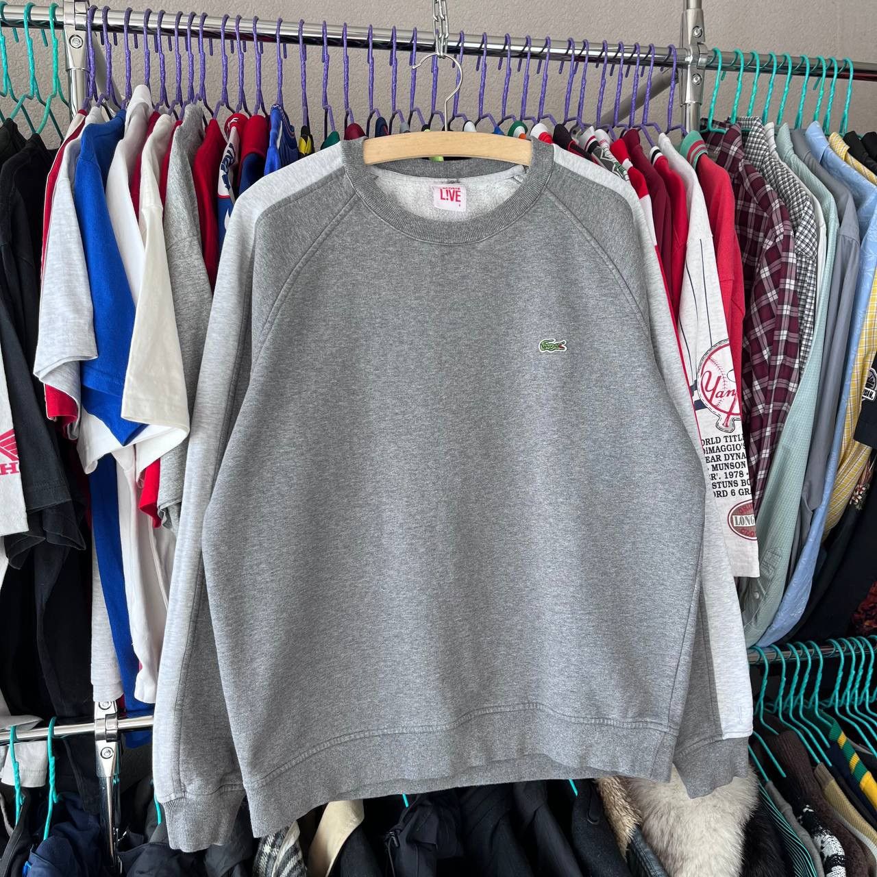 Designer × Lacoste Lacoste Live Gray Sweatshirt Size 6 Size US XL / EU 56 / 4 - 3 Thumbnail