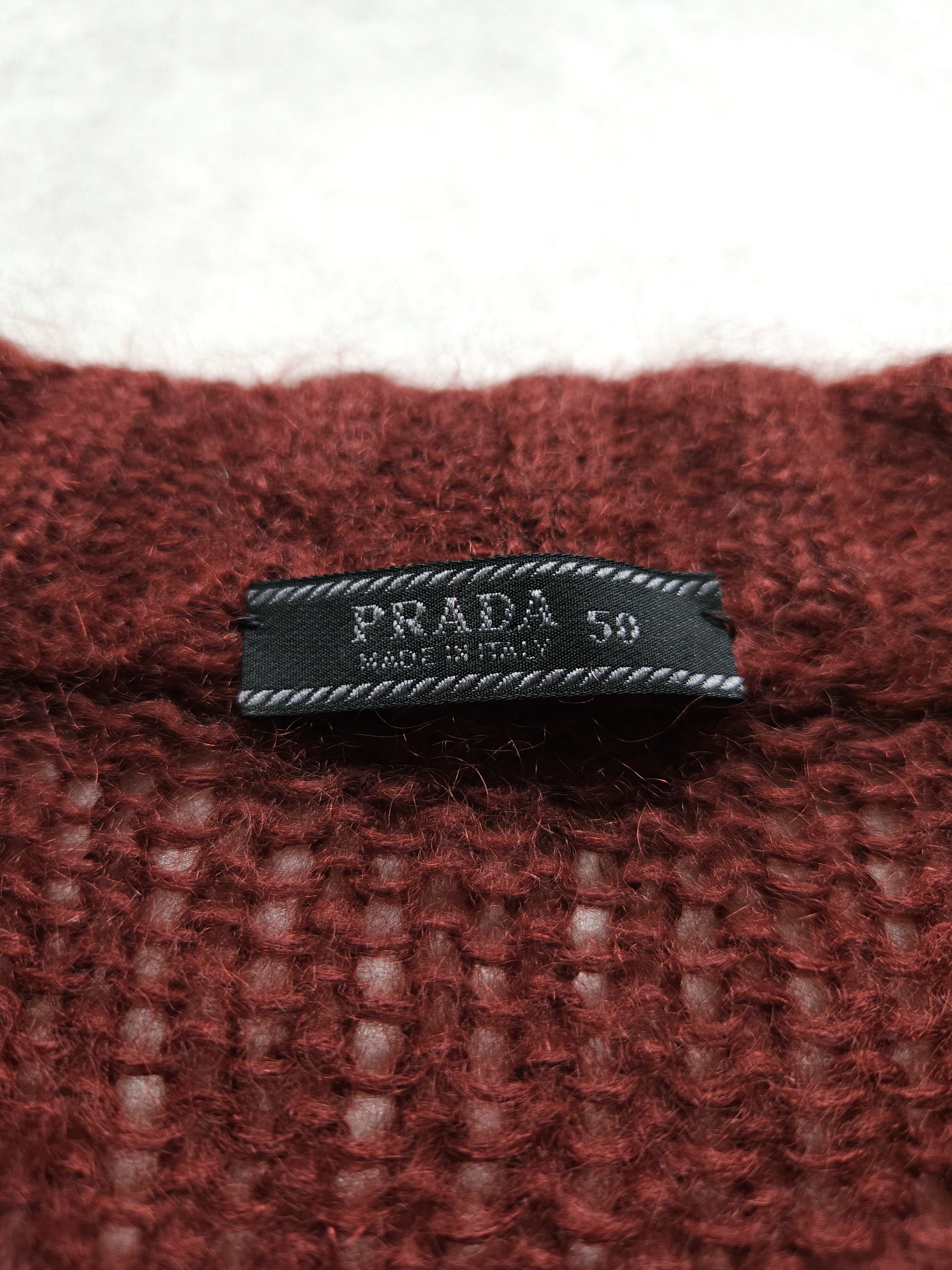 Prada Prada mohair knit in burgundy Size US M / EU 48-50 / 2 - 12 Thumbnail