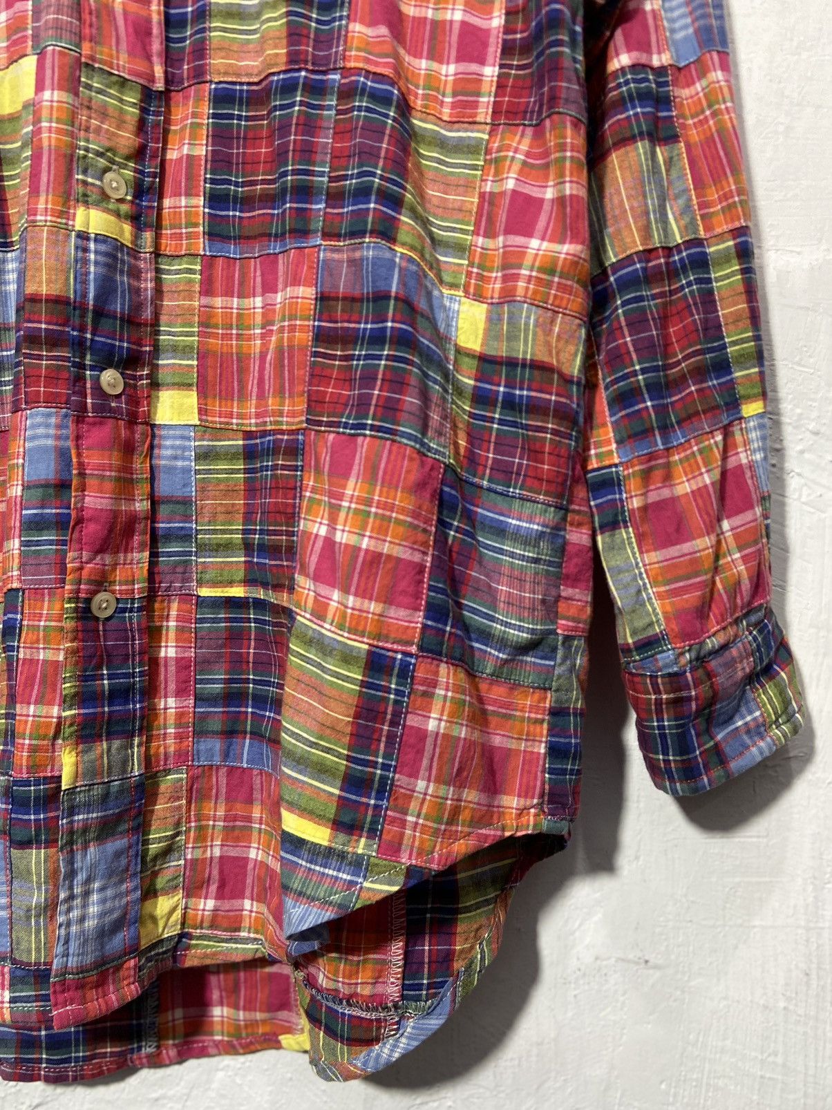 RRL Ralph Lauren Vintage Polo Ralph Lauren Patchwork Shirt Kapital Style Size US M / EU 48-50 / 2 - 4 Thumbnail