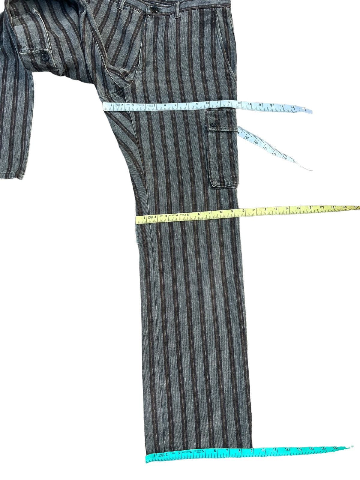 Comme Ca Ism Comme Ca Ism Japan Waxed Striped Denim Cargo Pant Size US 29 - 4 Thumbnail