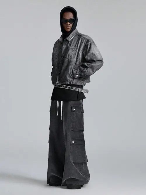 Designer × Japanese Brand × Vintage y2k baggy cargo hiphop Faded pants Size US 32 / EU 48 - 1 Thumbnail