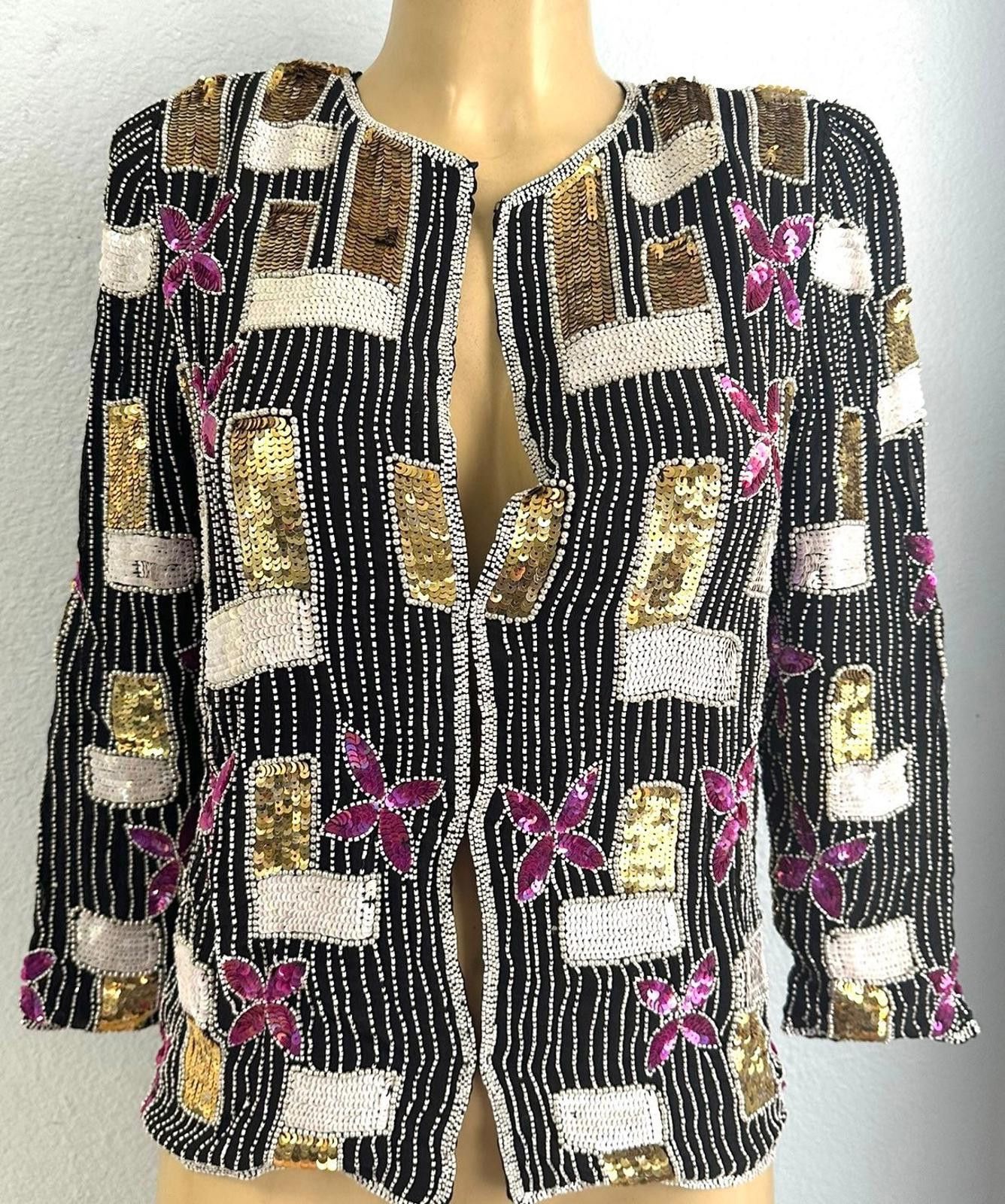 Sequin Blouse Jacket Coat Multicolor size M only