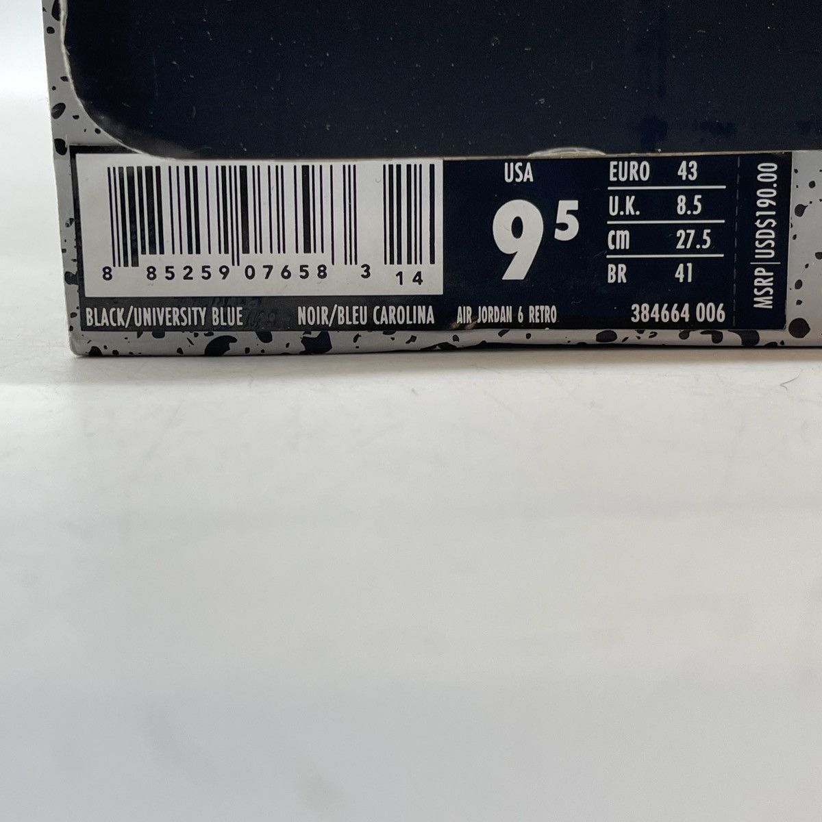 Jordan Brand Air Jordan 6 UNC Size US 9.5 / EU 42-43 - 9 Thumbnail