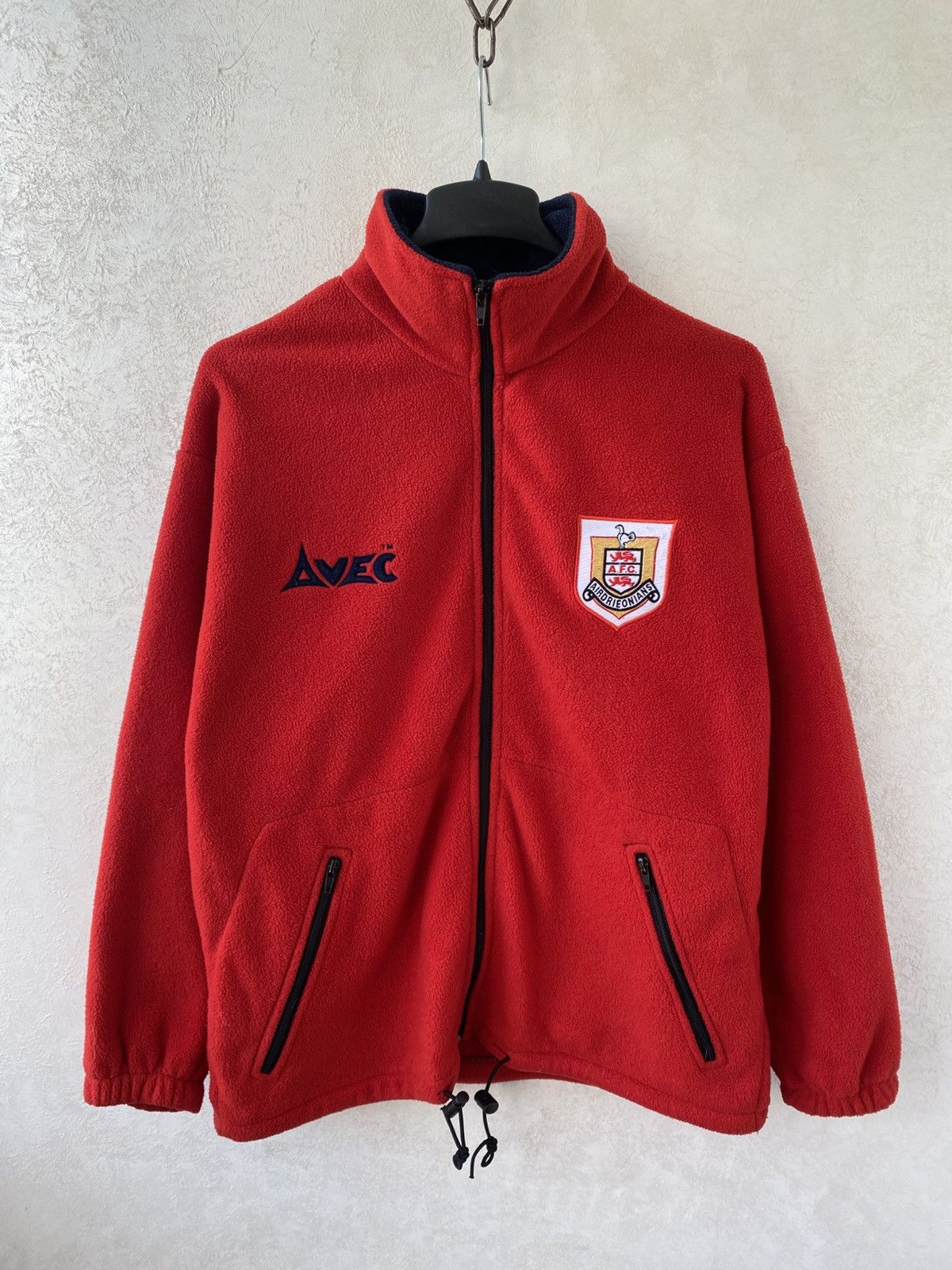 Other Vintage Airdrieonians FC Avec Fleece Soccer Training Jacket Size US S / EU 44-46 / 1 - 2 Thumbnail