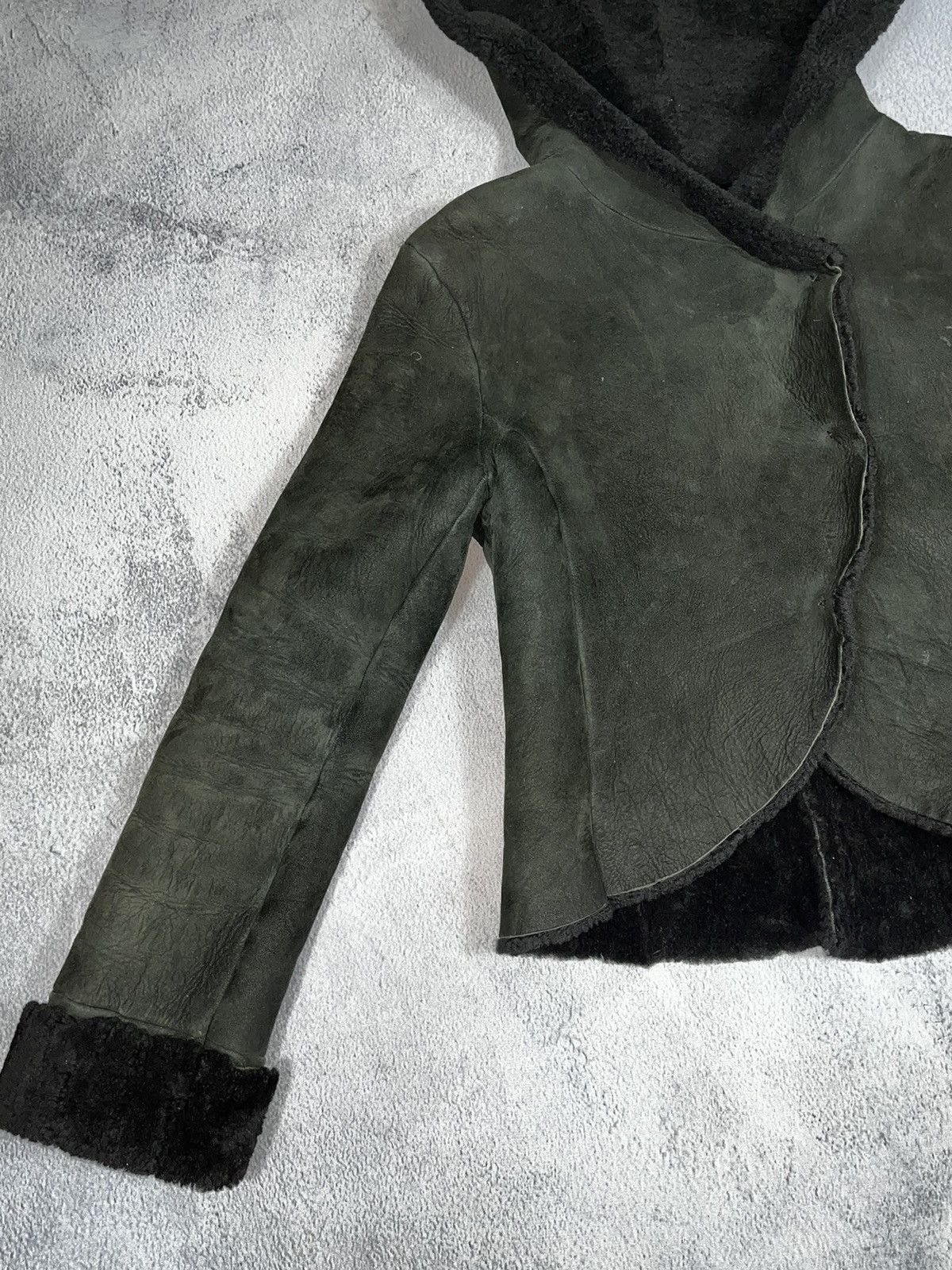 Other Vintage 90s sheepskin cropped hooded b3 coat jacket 00s Size S / US 4 / IT 40 - 8 Thumbnail