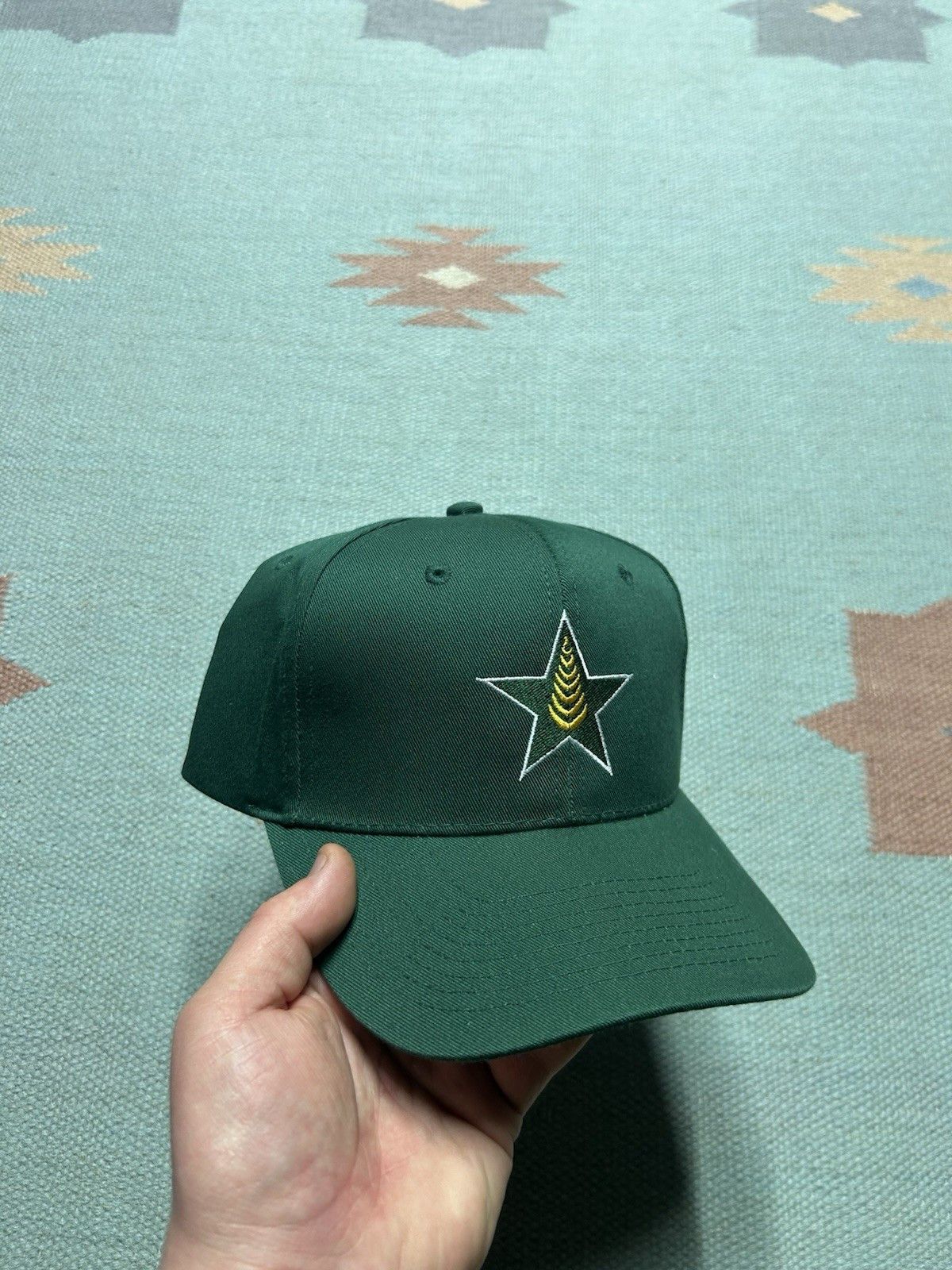 Vintage Vintage SnapBack hat Star corn logo farm feed forest green Size ONE SIZE - 1 Thumbnail