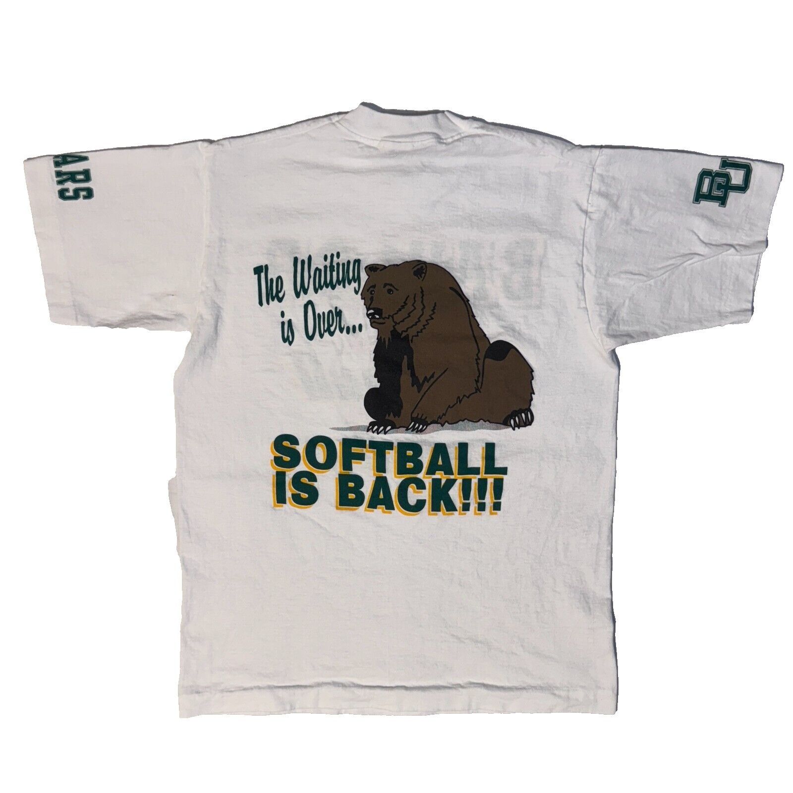 Fruit Of The Loom Vintage Baylor Bears University Softball Team Tshirt - M Whi Size US M / EU 48-50 / 2 - 5 Thumbnail