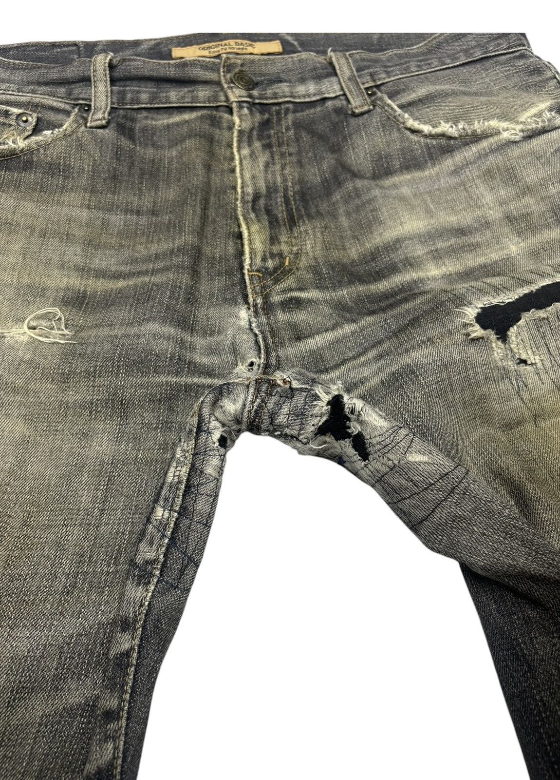 Undercover × Uniqlo VINTAGE S-003 DISTRESSED RIPS DENIM UNIQLO UNDERCOVER STYLE Size US 35 - 7 Thumbnail