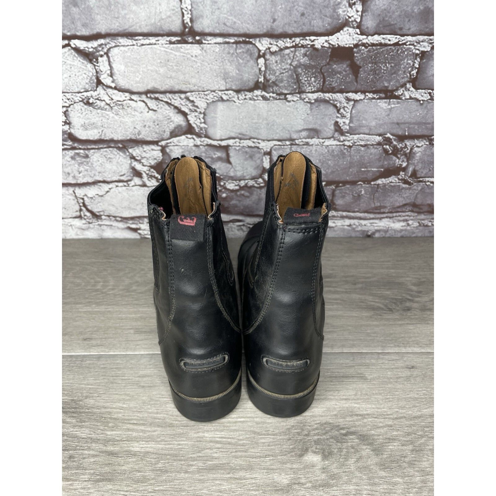 Justin Justin Black Leather Front Zip Jodhpur Cap Toe Boots Women S Size US 7 / IT 37 - 5 Thumbnail