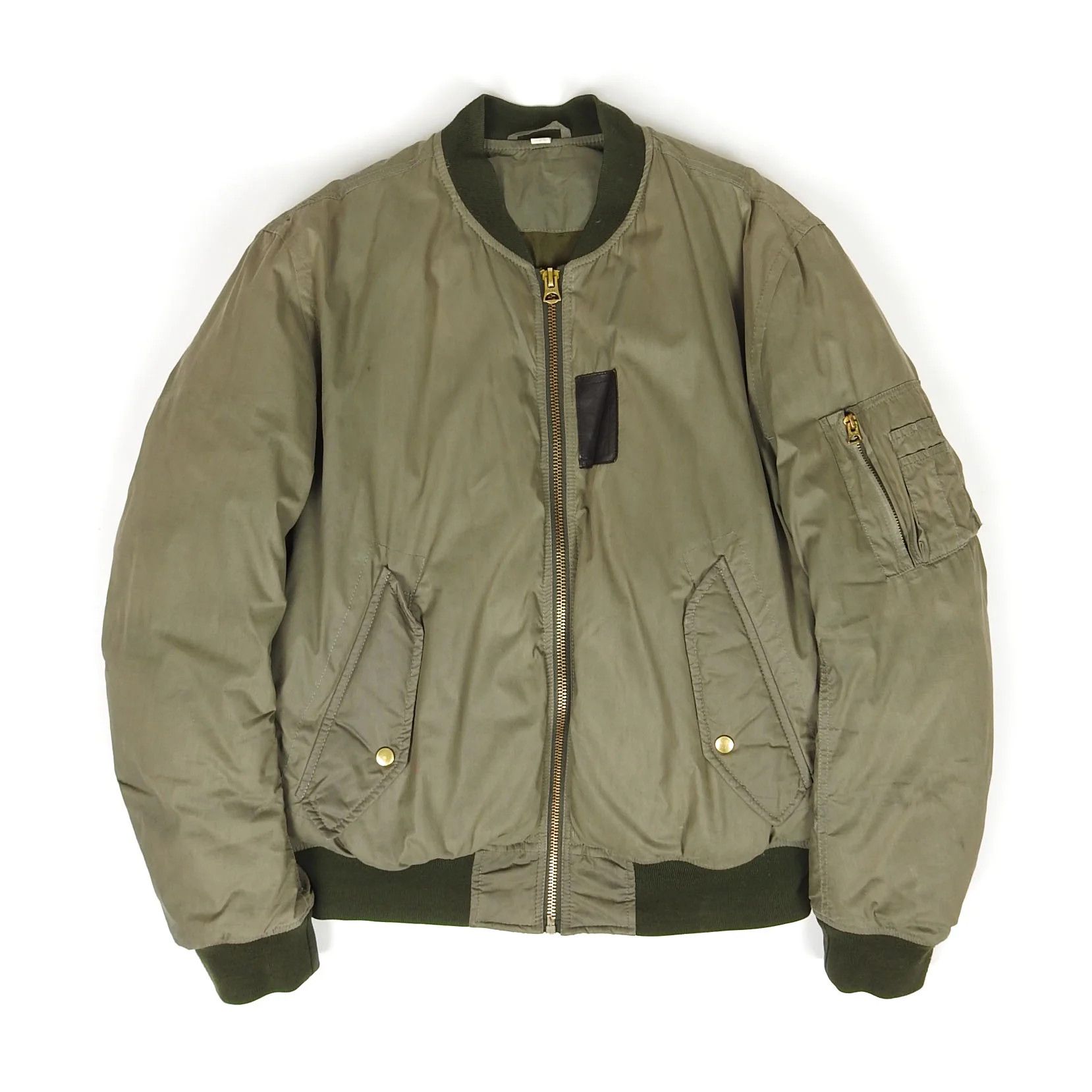 image of Acne Studios Grail Acne Aw13 Sid Ma-1 Bomber Jacket in Olive, Men's (Size Medium)