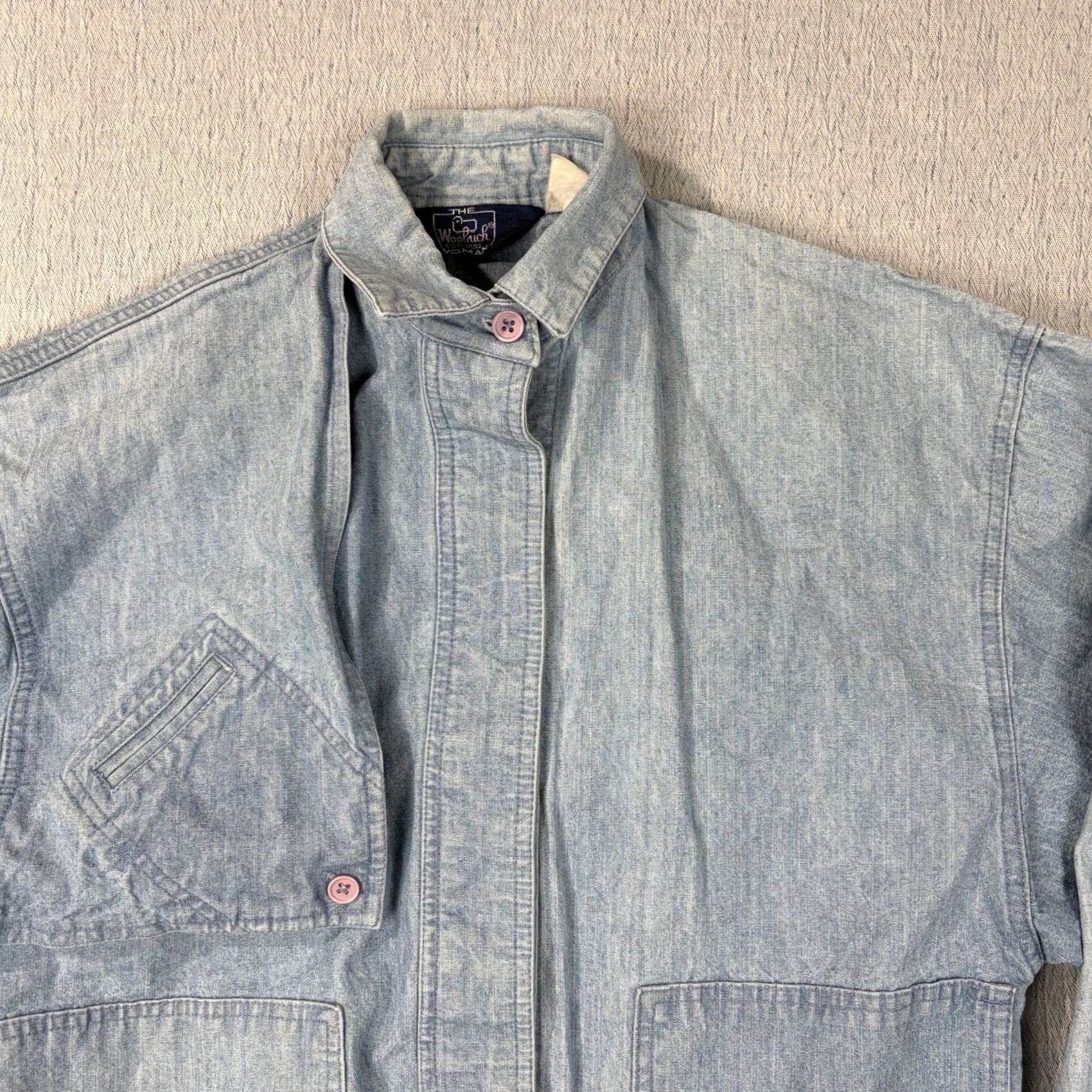 Vintage EUC Vintage Woolrich Denim Jacket - 80s/90s Workwear Size M / US 6-8 / IT 42-44 - 2 Thumbnail