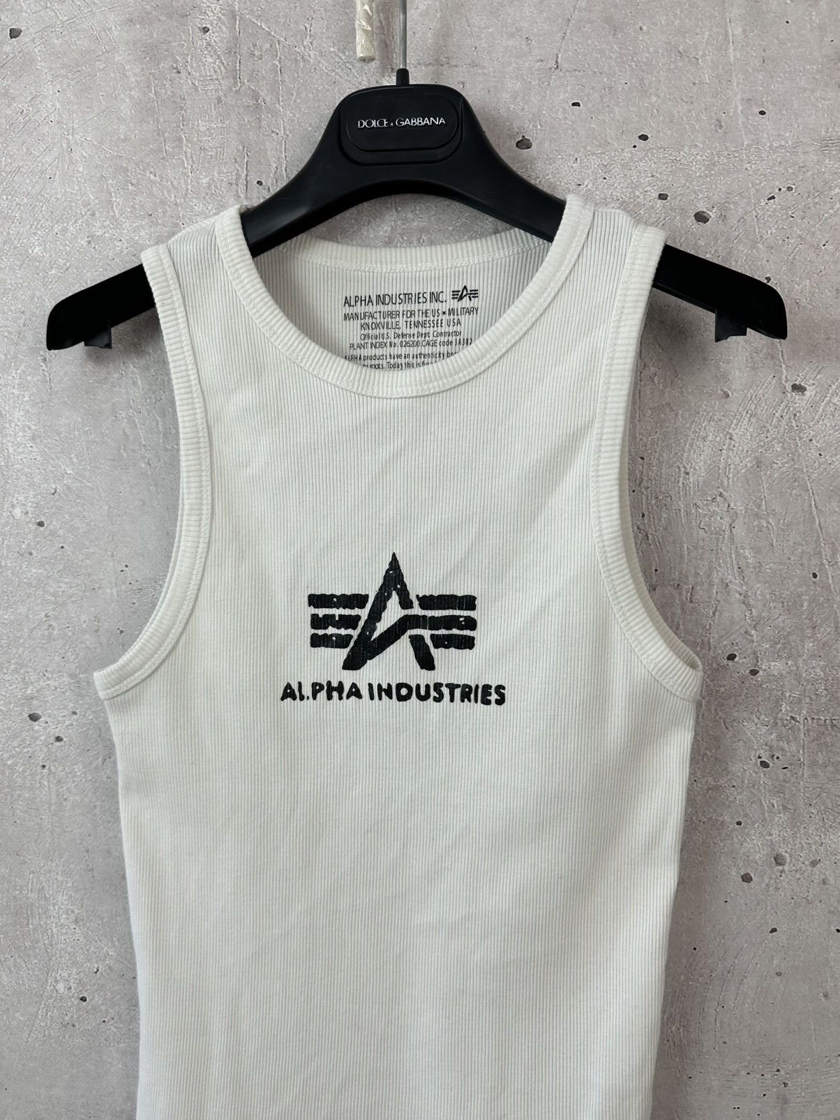 Alpha Industries Alpha Industries Ribbed White Logo Women’s Top Size S / US 4 / IT 40 - 2 Thumbnail