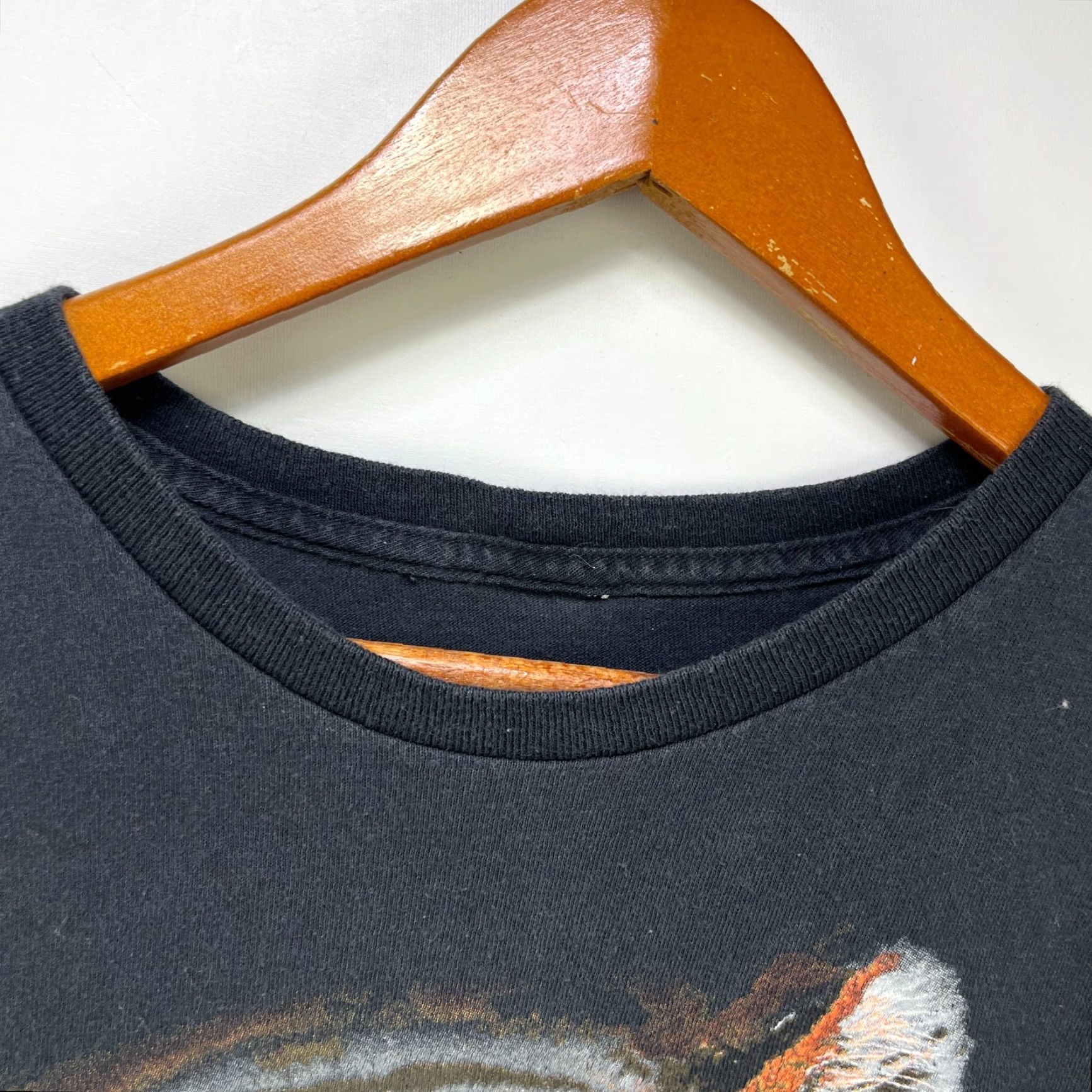 Vintage VINTAGE Tiger Animal Nature Faded T Shirt 2XL 90s Nature Mens Black Cotton Crew Neck Short Sleeve Vintage 90s Tigers All Seasons Summer Spring Fall Size US XXL / EU 58 / 5 - 3 Thumbnail