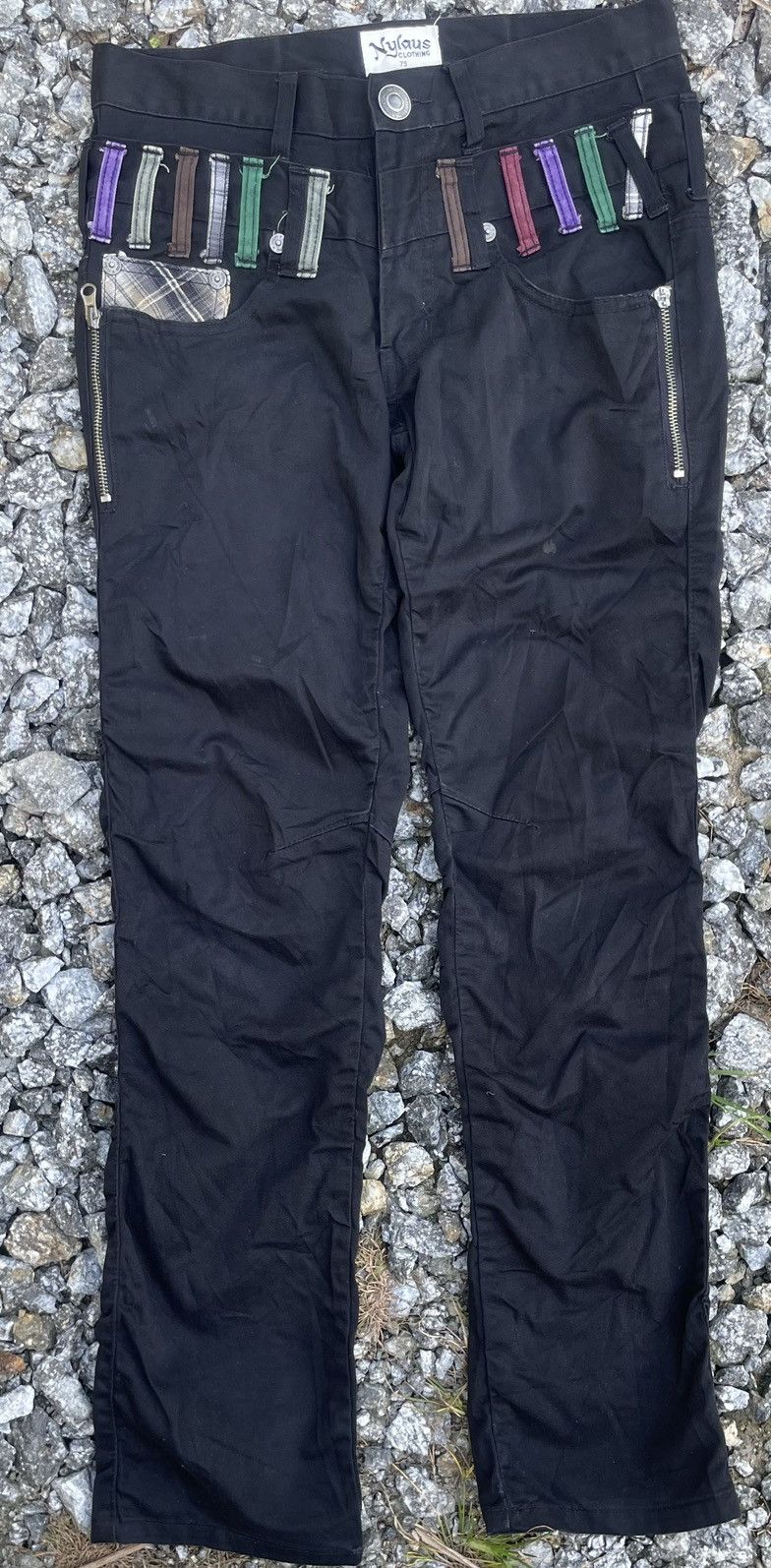 Designer × If Six Was Nine × Japanese Brand Double Waist Crazy Lightning Wash Jeans Size US 30 / EU 46 - 2 Thumbnail