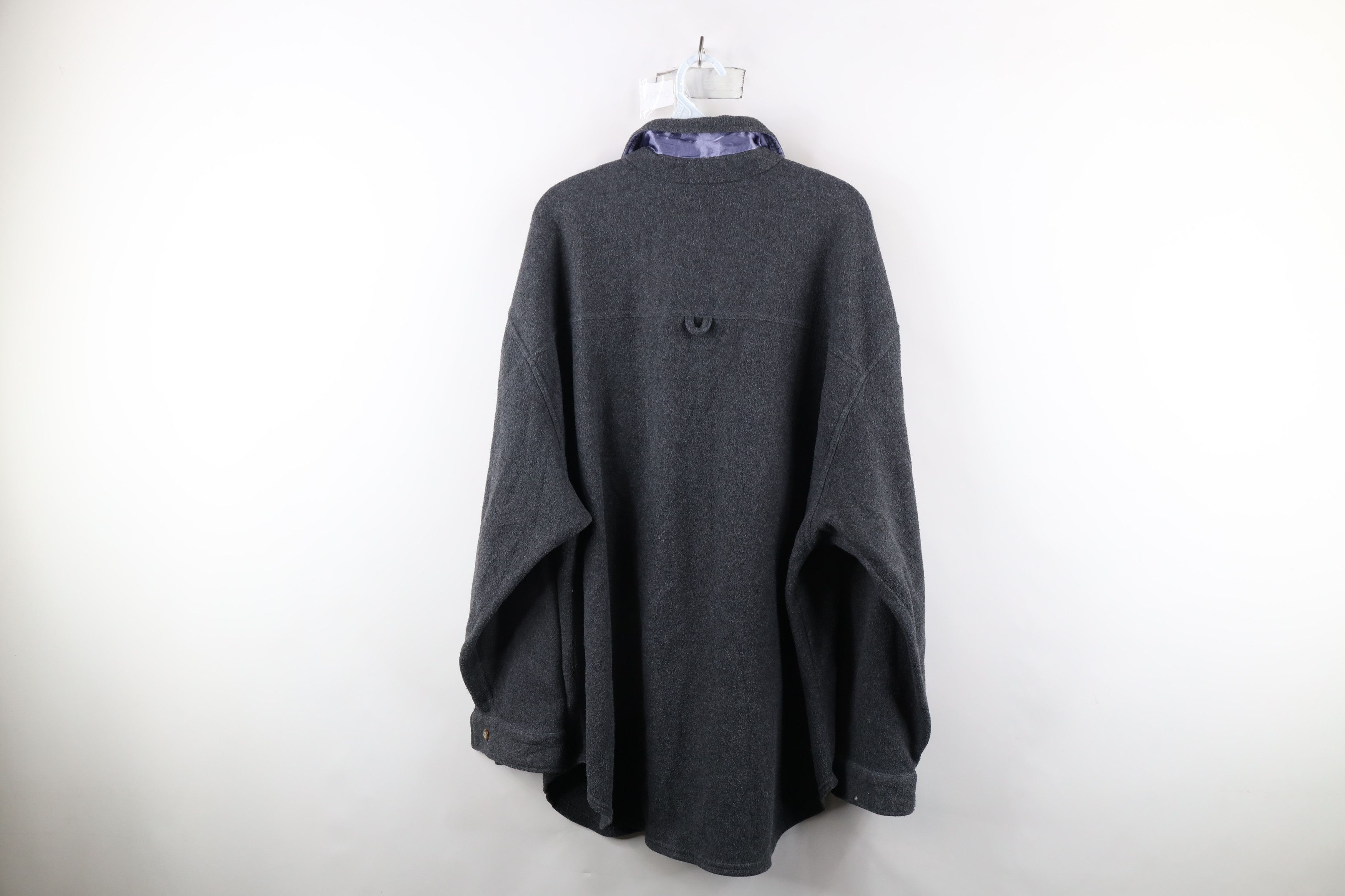 Vintage Vintage 90s Streetwear Fleece Collared Button Shirt Jacket Size US XL / EU 56 / 4 - 15 Thumbnail