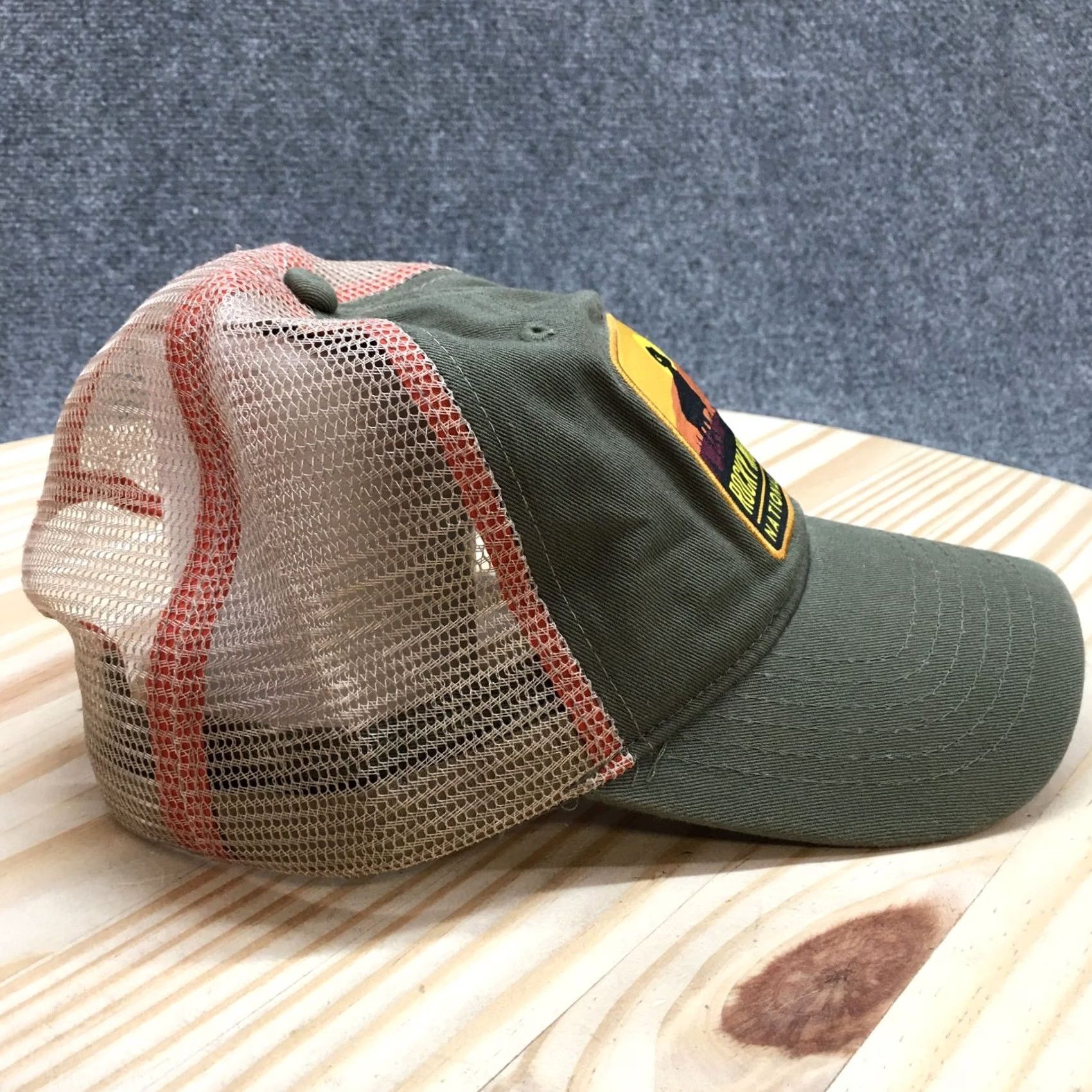 Vintage H3 Headwear Trucker Hat Mens Green OS Adjustable Rocky Mountain National Park Size US M / EU 48-50 / 2 - 5 Thumbnail