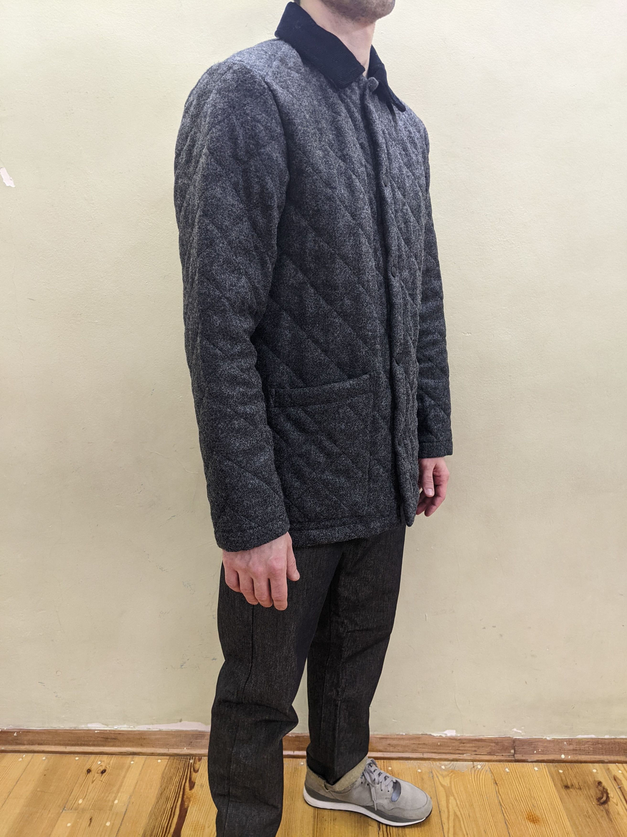 Japanese Brand Lavenham Quilted Wool Bomber Jacket Barbour Burberry Polo Size US M / EU 48-50 / 2 - 18 Thumbnail