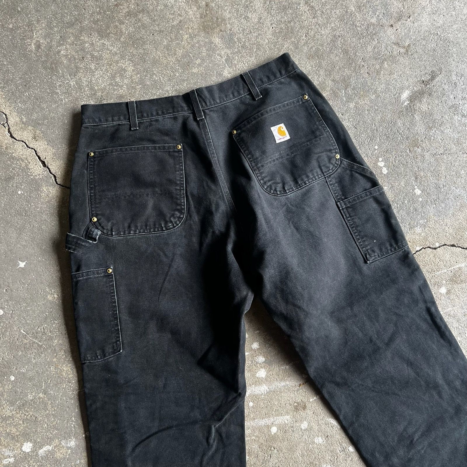 Carhartt × Vintage Carhartt black double knee work wear carpenter pants Size US 33 - 6 Thumbnail
