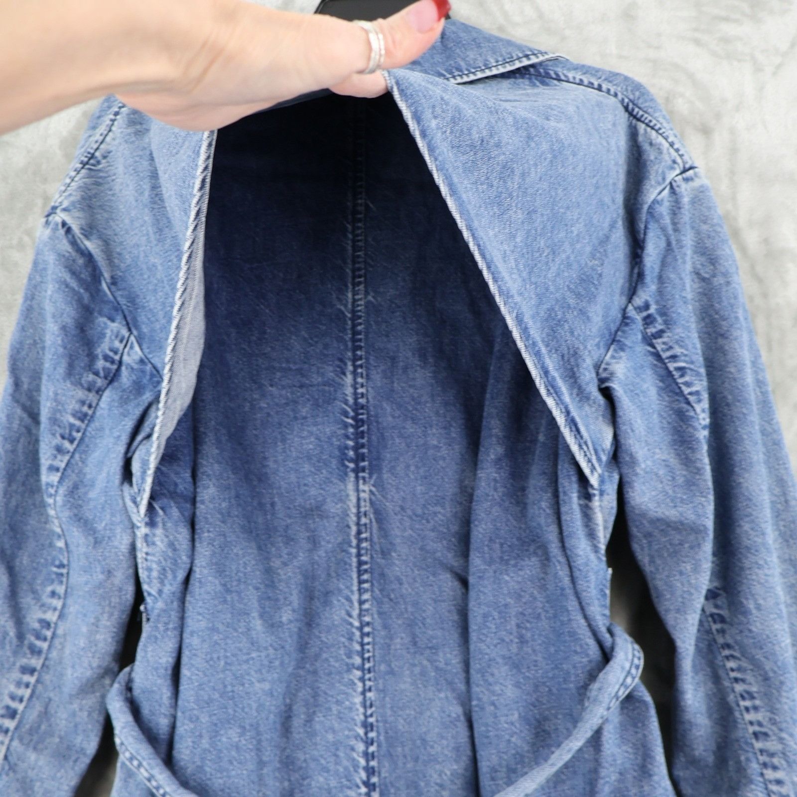 Rag & Bone Rag & Bone Featherweight Alora Trench Coat Womens M Blue Size M / US 6-8 / IT 42-44 - 11 Thumbnail