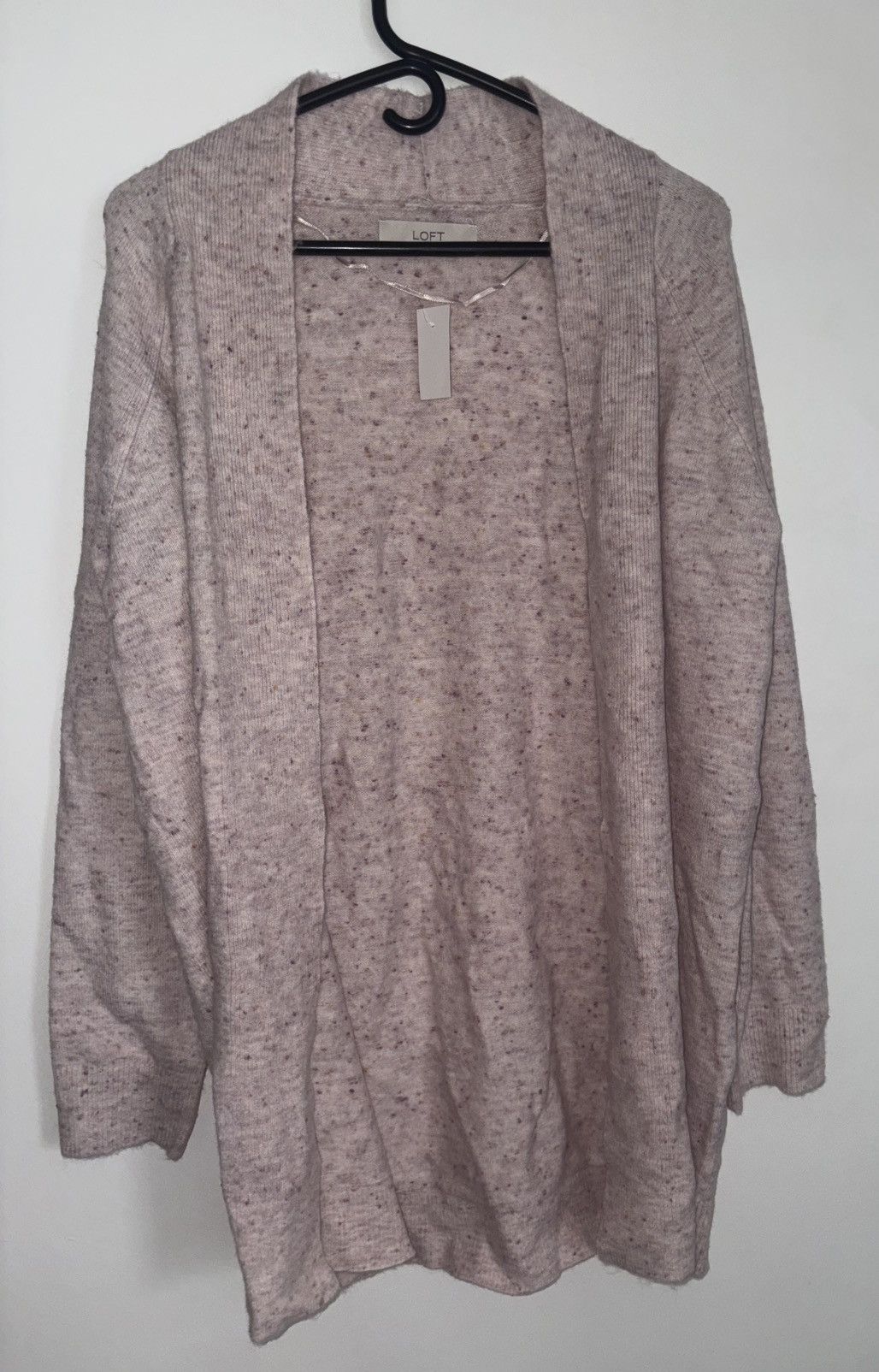 Loft Nwt the loft pink speckled long open cardigan large Size L / US 10 / IT 46 - 1 Thumbnail