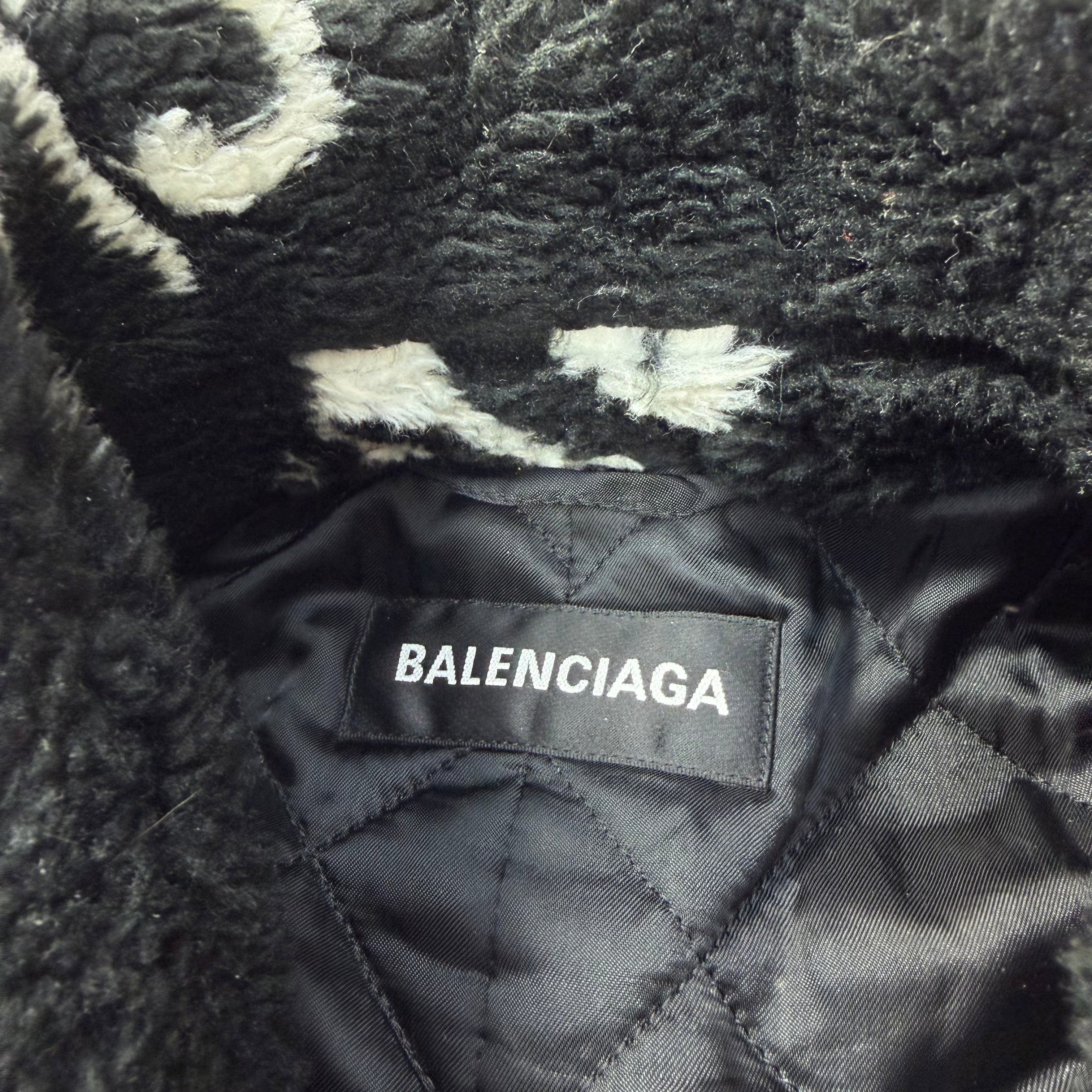 Balenciaga Balenciaga Logo Faux Fur Coat 44 (XL) Size US XL / EU 56 / 4 - 5 Thumbnail