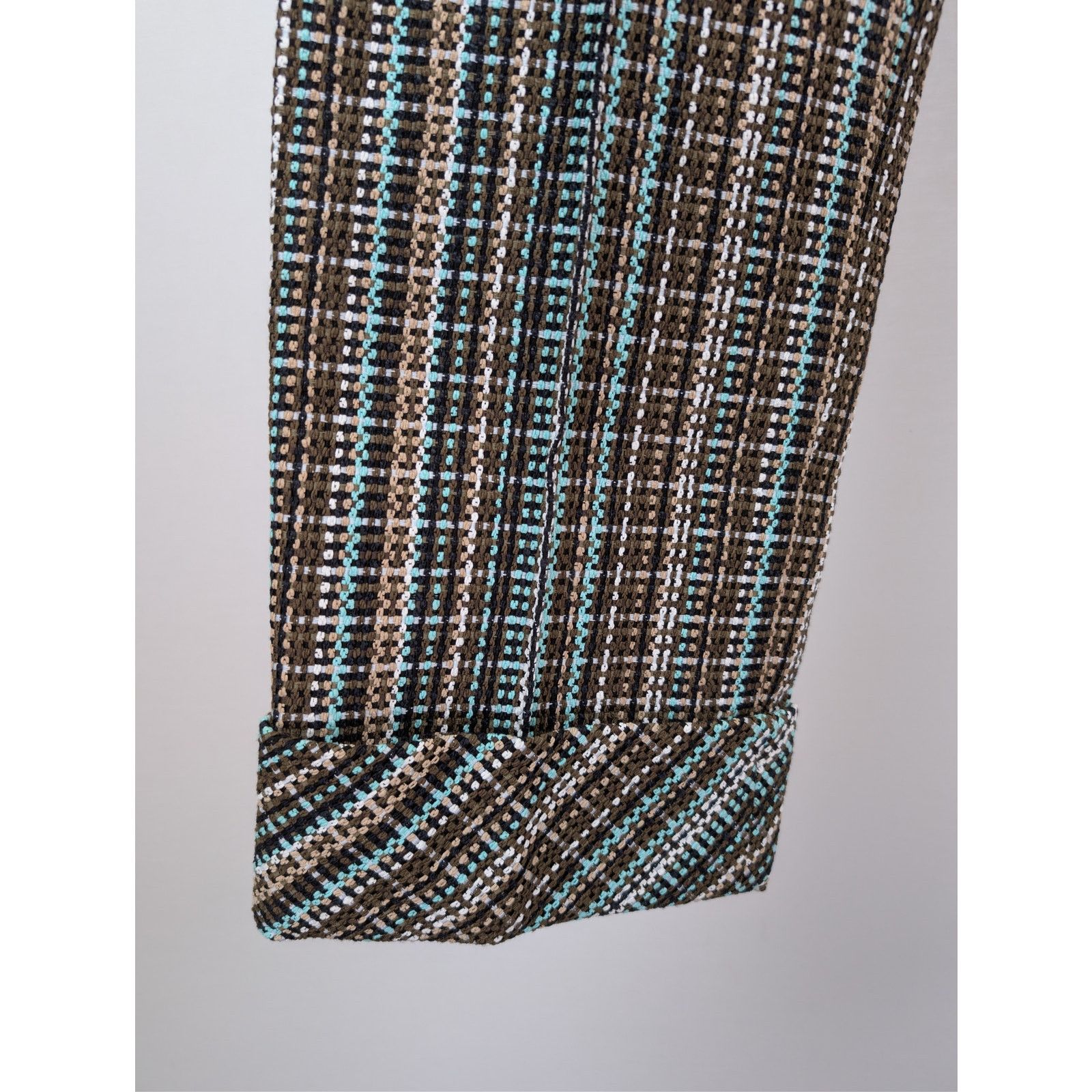 Bottega Veneta o1rshd1 Cotton Check Tailored Trousers Pants in Multicolor Size US 34 / EU 50 - 10 Thumbnail