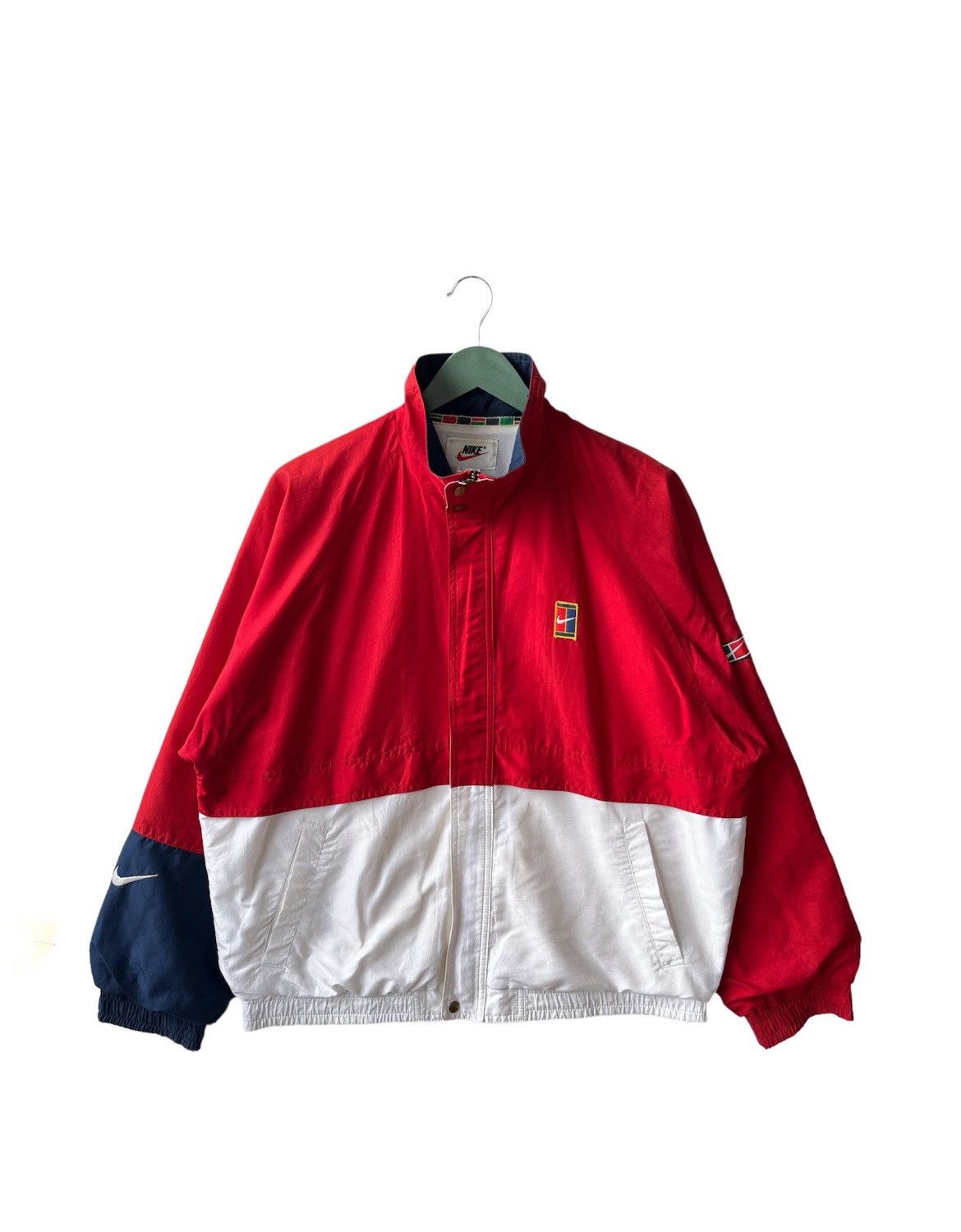 Nike Vintage 90s Nike Court Windbreaker Jacket Size US M / EU 48-50 / 2 - 1 Thumbnail