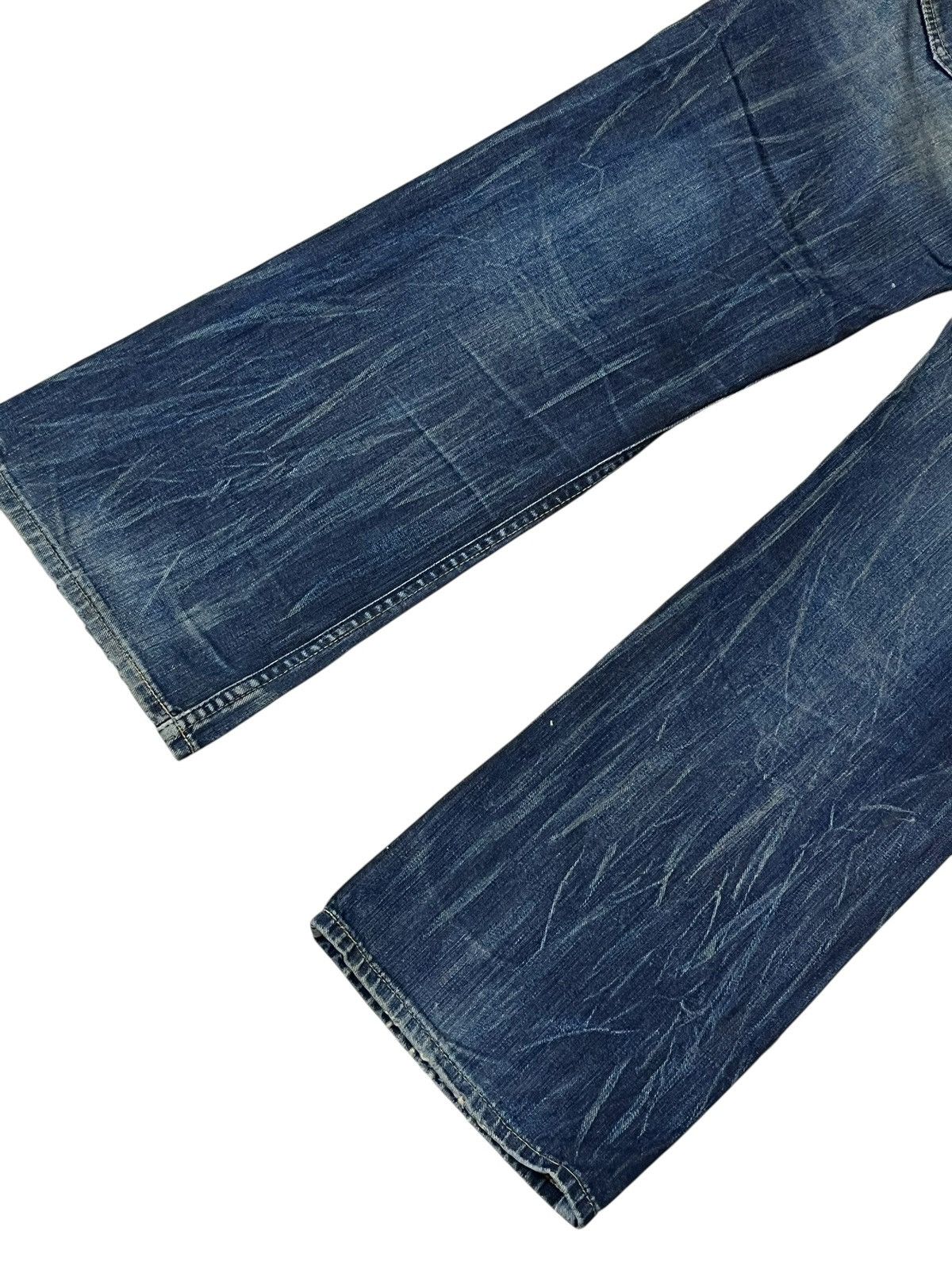 Wrangler Vintage 90s Japanese WRANGLER double waist distressed jeans Size US 34 / EU 50 - 10 Thumbnail