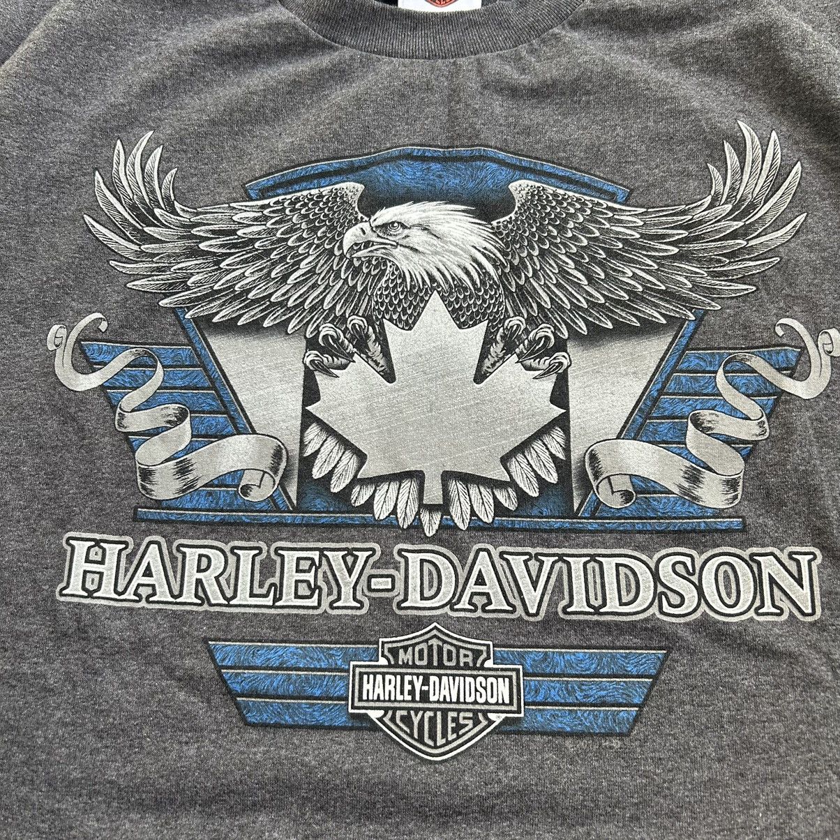 Vintage Vintage Y2K Harley Davidson Ontario Canada Eagle Biker Shirt Size US XL / EU 56 / 4 - 5 Thumbnail