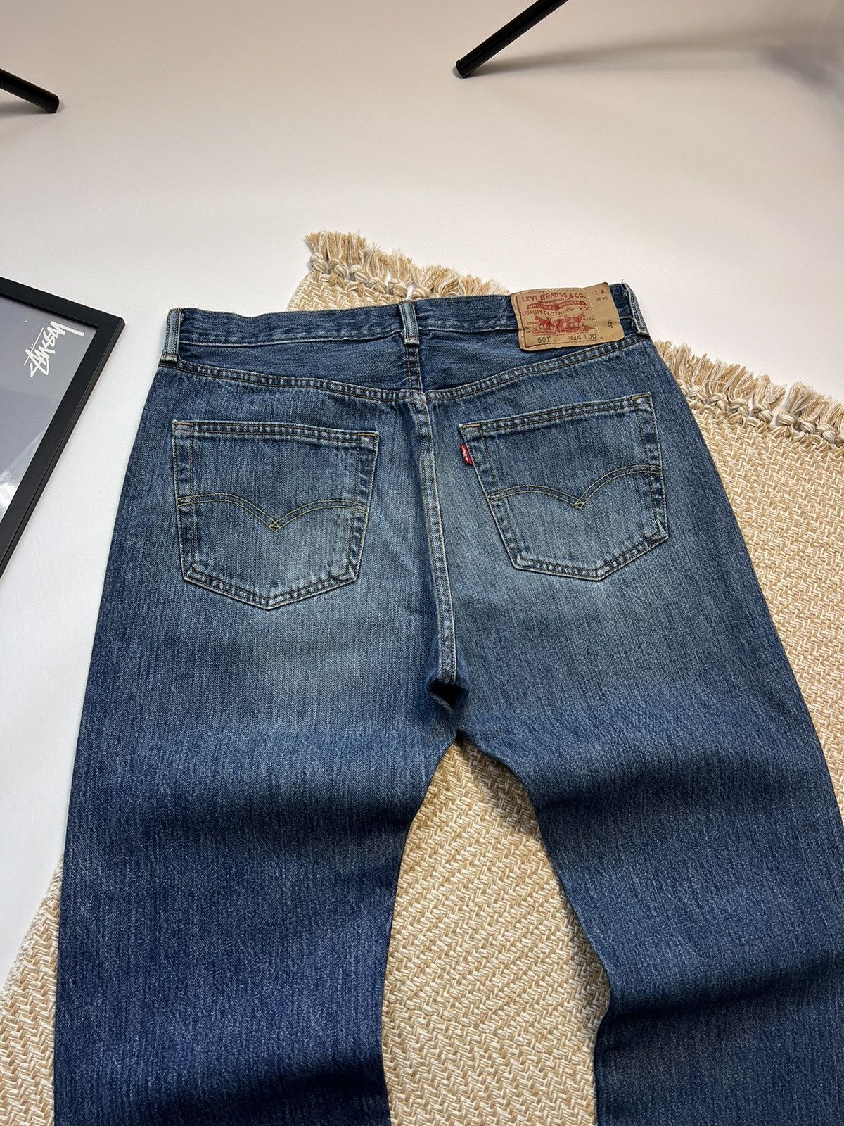 Levi's × Vintage Vintage 90s Levi's 501 Washed Light Blue Denim Jeans 36x30 Size US 36 / EU 52 - 5 Thumbnail