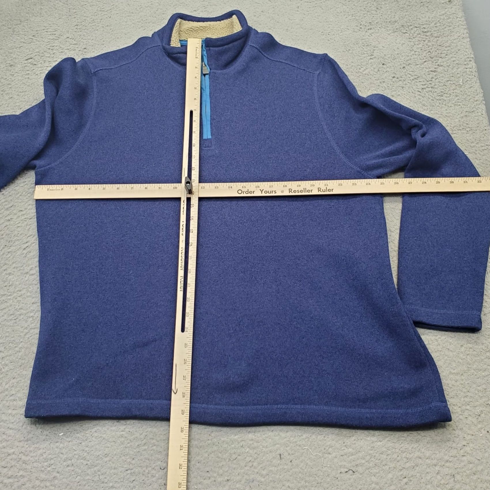 Vintage G.H. Bass & Co. Sweatshirt Mens XXL Blue 1/4 Zip Mock Neck Sherpa Lined Sweatshirt Size US XXL / EU 58 / 5 - 3 Thumbnail