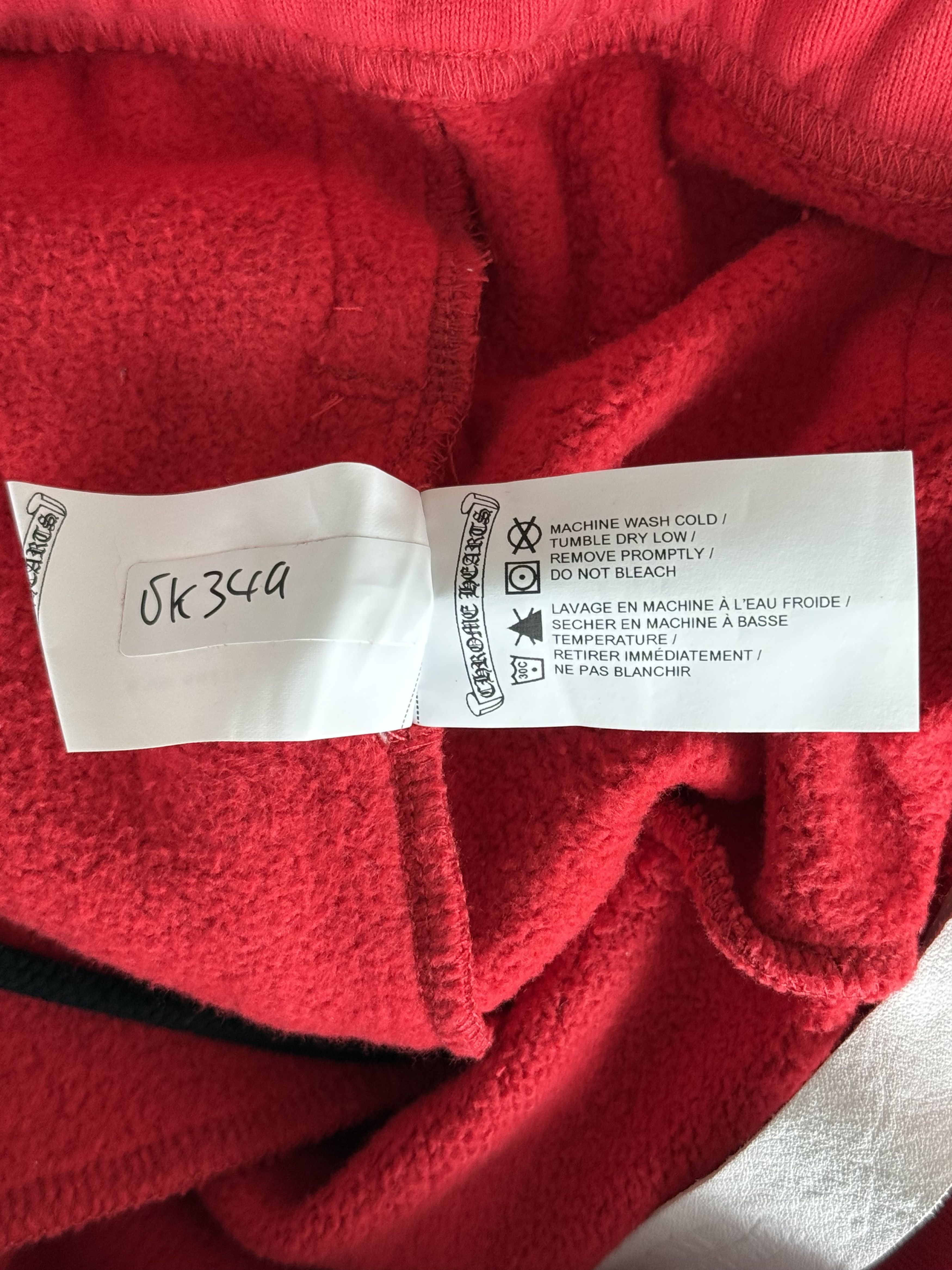 Chrome Hearts Red & White Triple Cross Embroidered Sweatpants Size US 30 / EU 46 - 5 Thumbnail