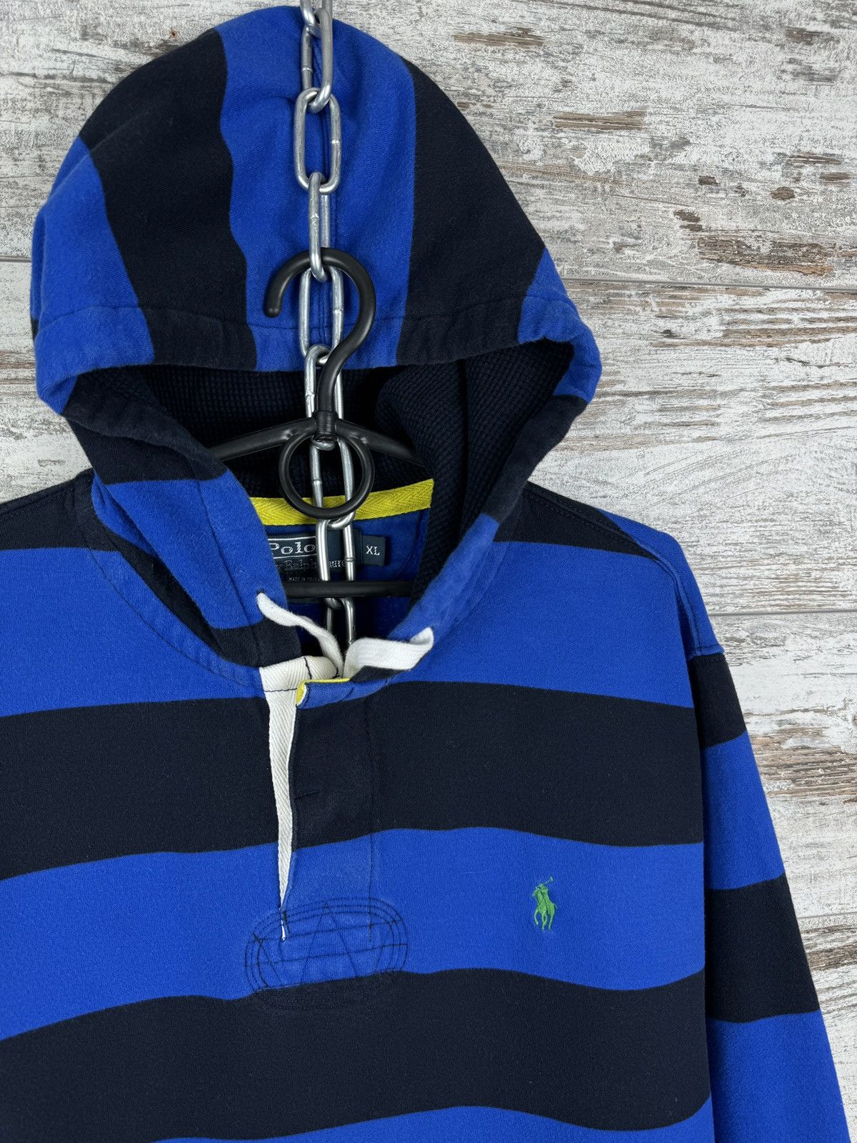 Polo Ralph Lauren × Vintage Mens Vintage Polo Ralph Lauren Rugby hoodie jacket y2k rare Size US XL / EU 56 / 4 - 4 Thumbnail