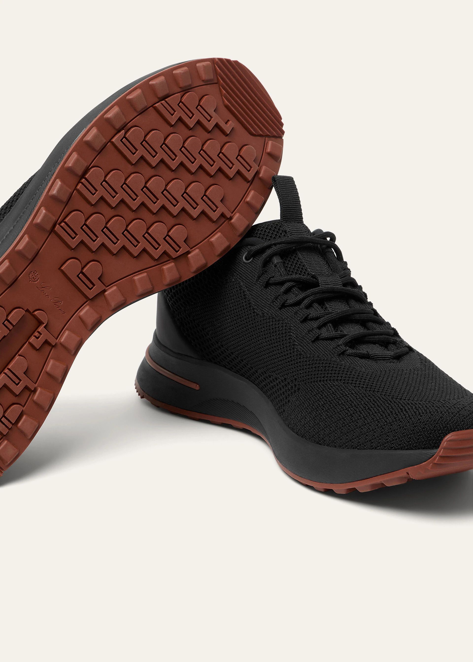 Loro Piana os11x0226 FAQ3328 Week End Walk Low-Top Sneakers in Black Size US 7 / EU 40 - 5 Thumbnail